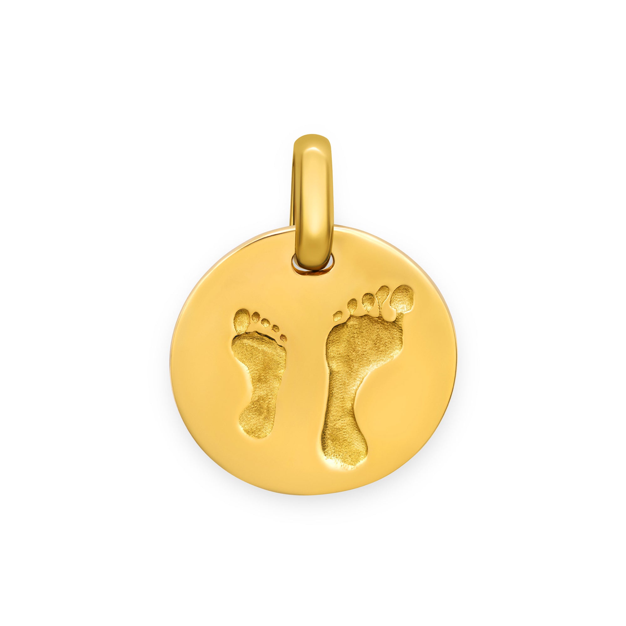 Médaille accompagnement pieds or grand modèle