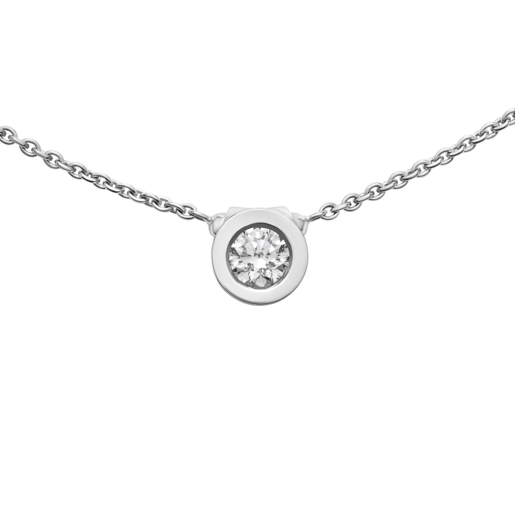Pendentif Simplicité rond en or et diamant