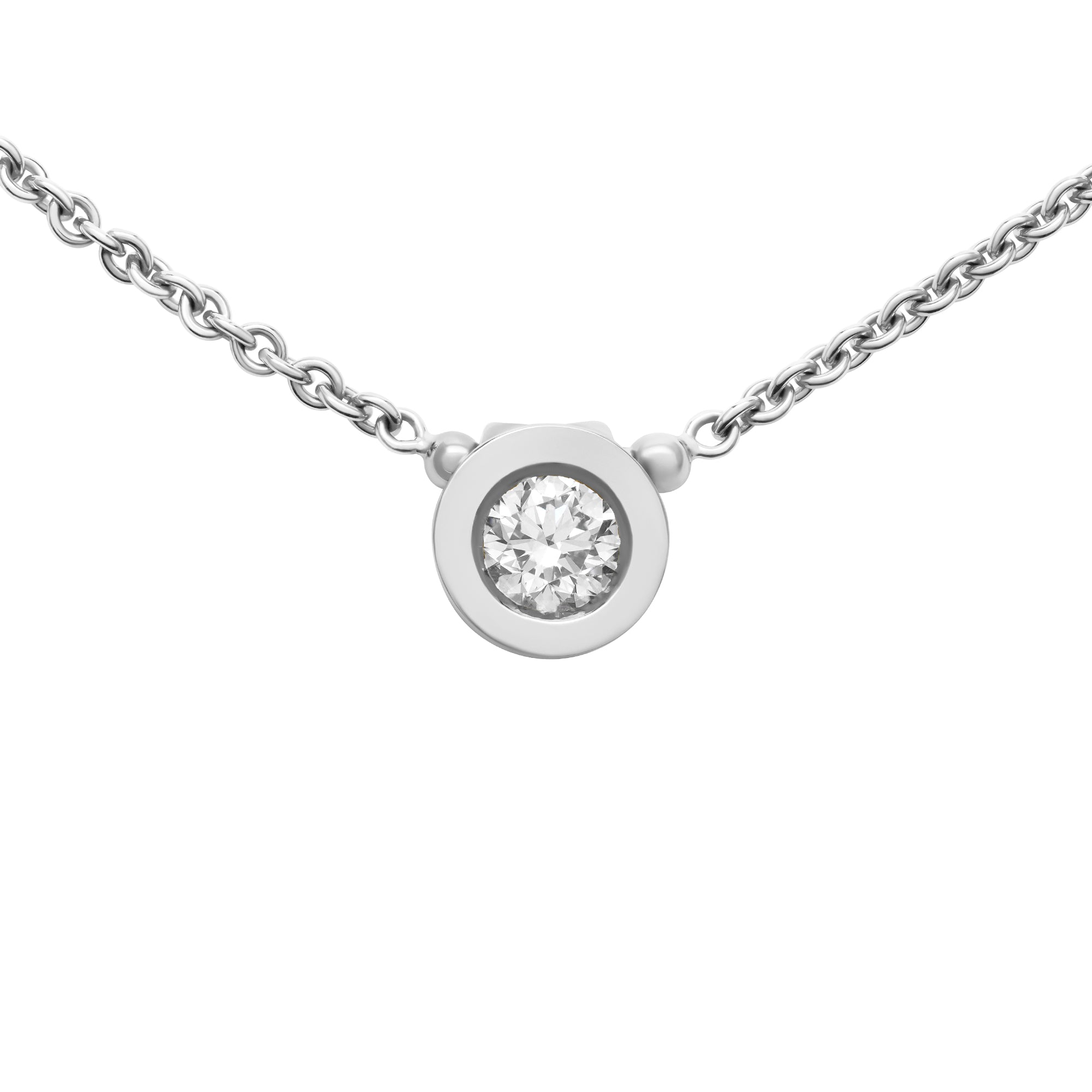Pendentif Simplicité rond en or et diamant