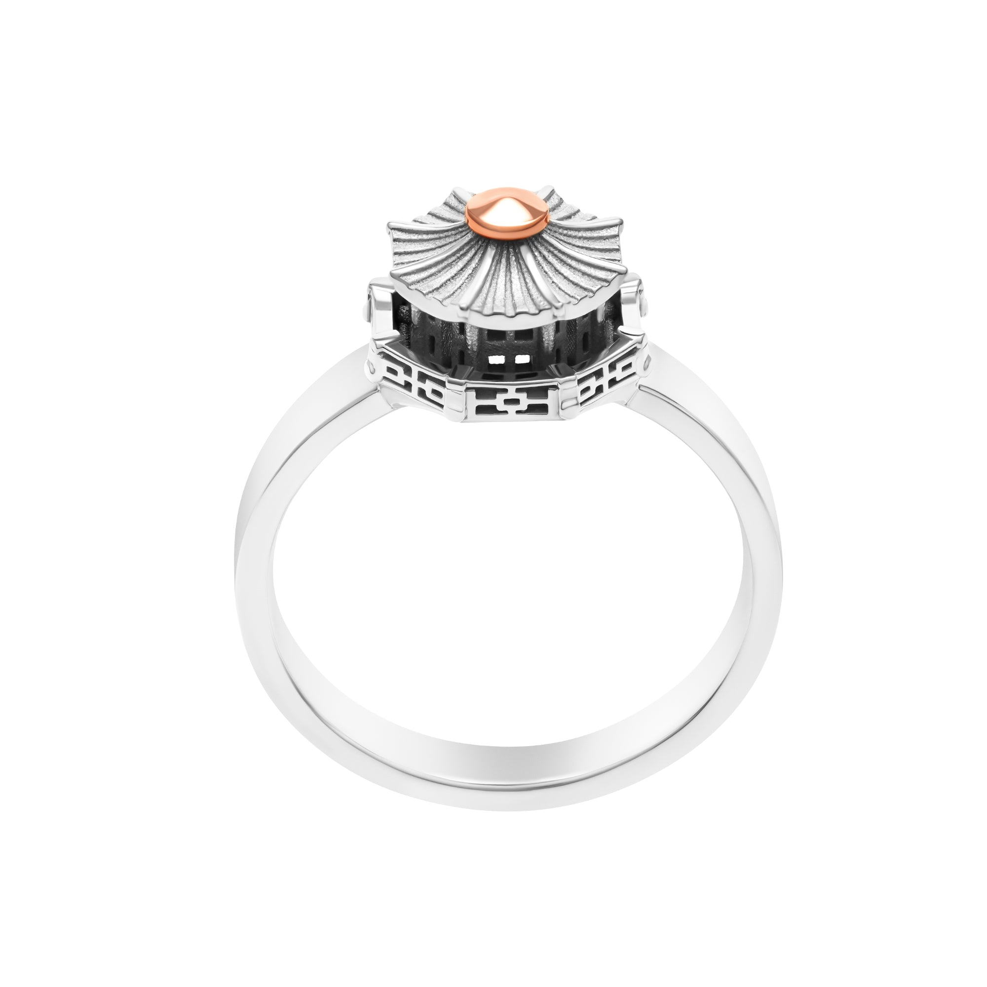 Bague architecture Pagode Chinoise Baby en or
