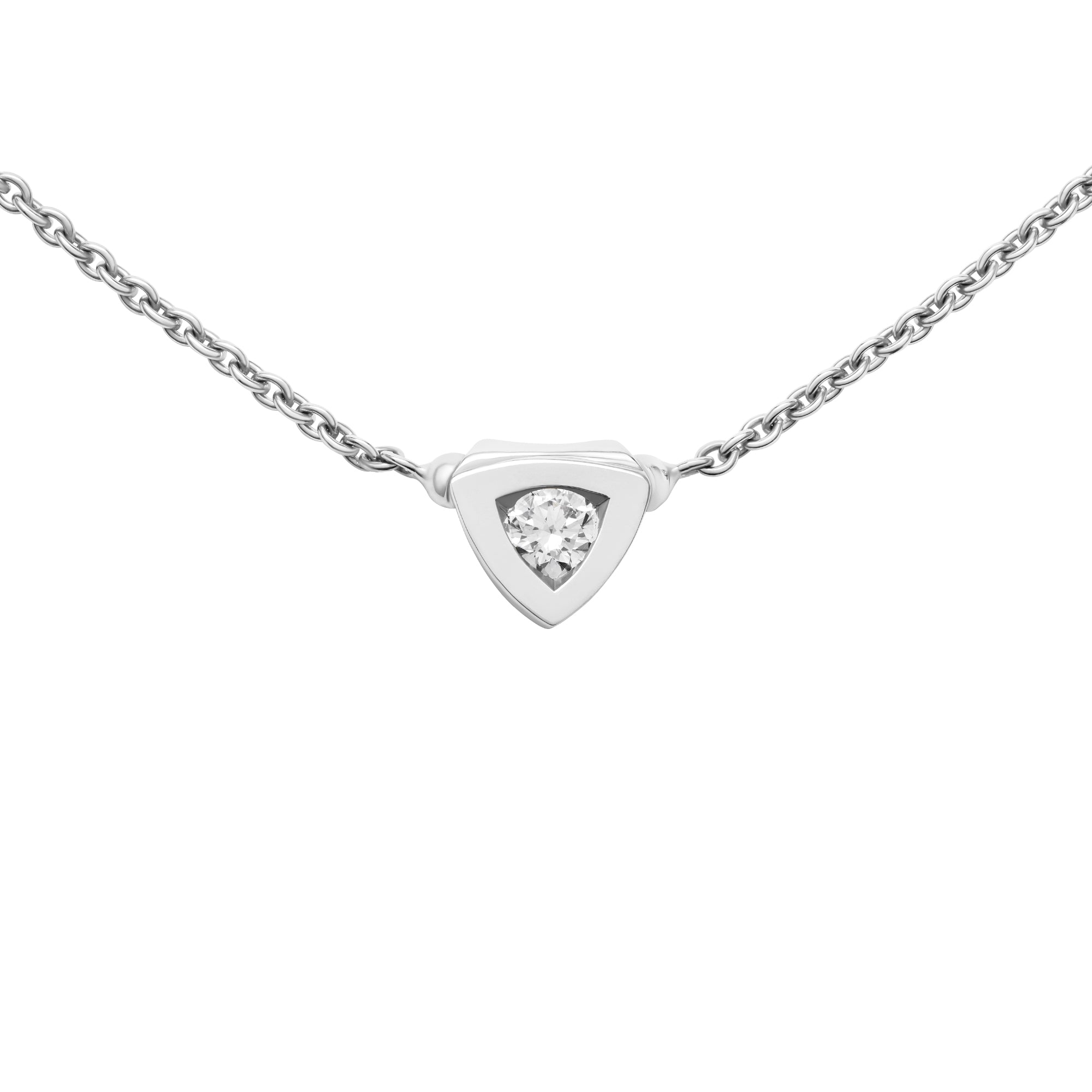 Pendentif Simplicité triangle en or et diamant