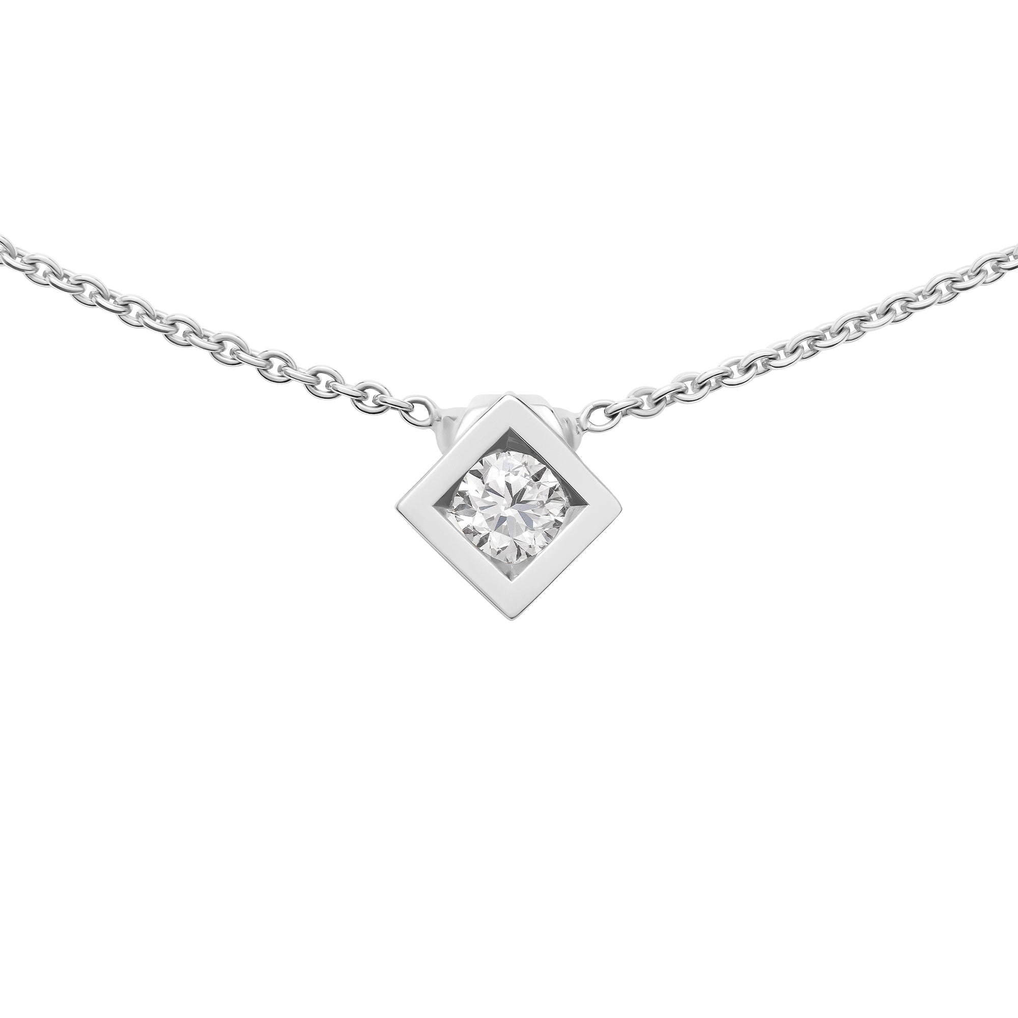 Simplicité diamond pendant in gold and diamond