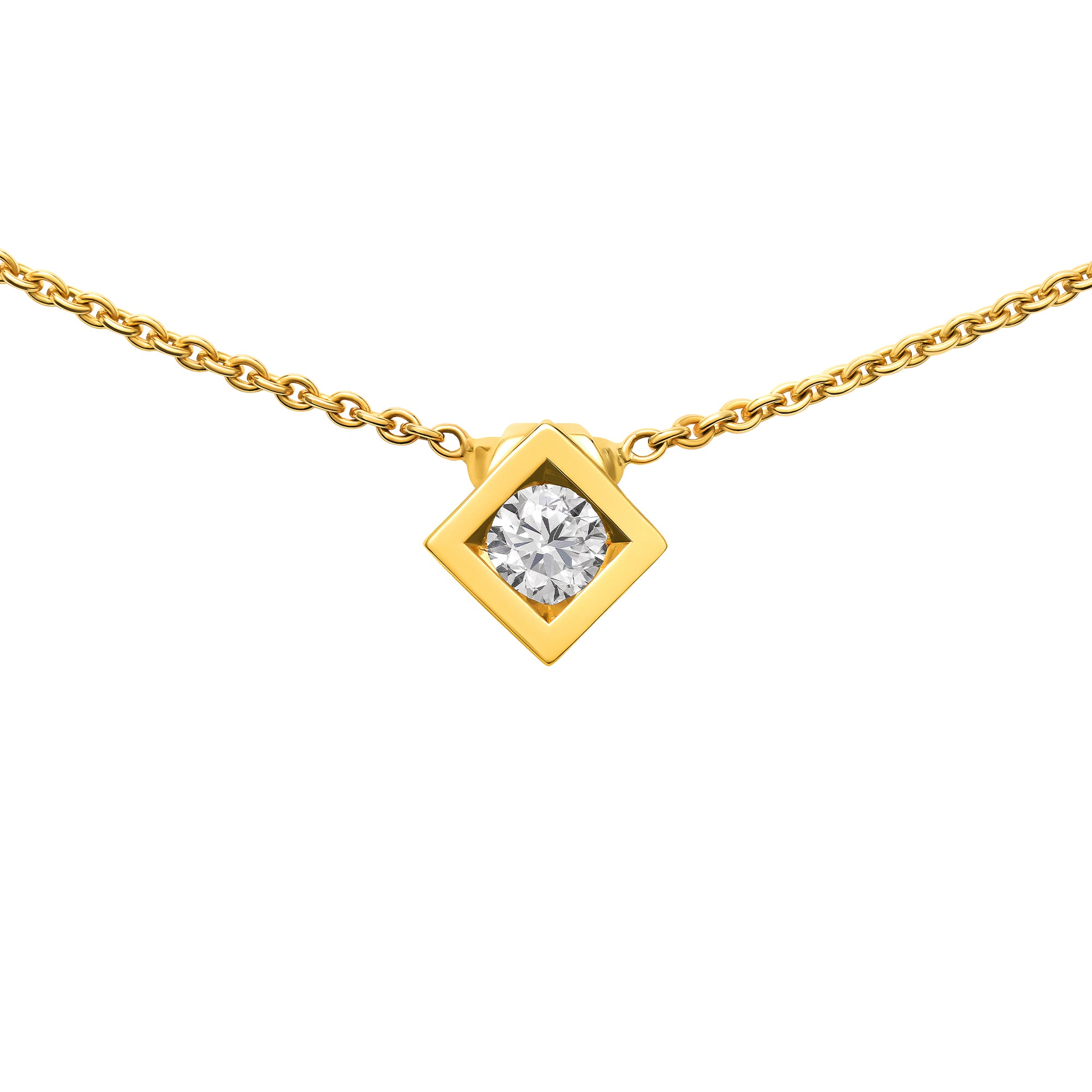 Simplicité diamond pendant in gold and diamond