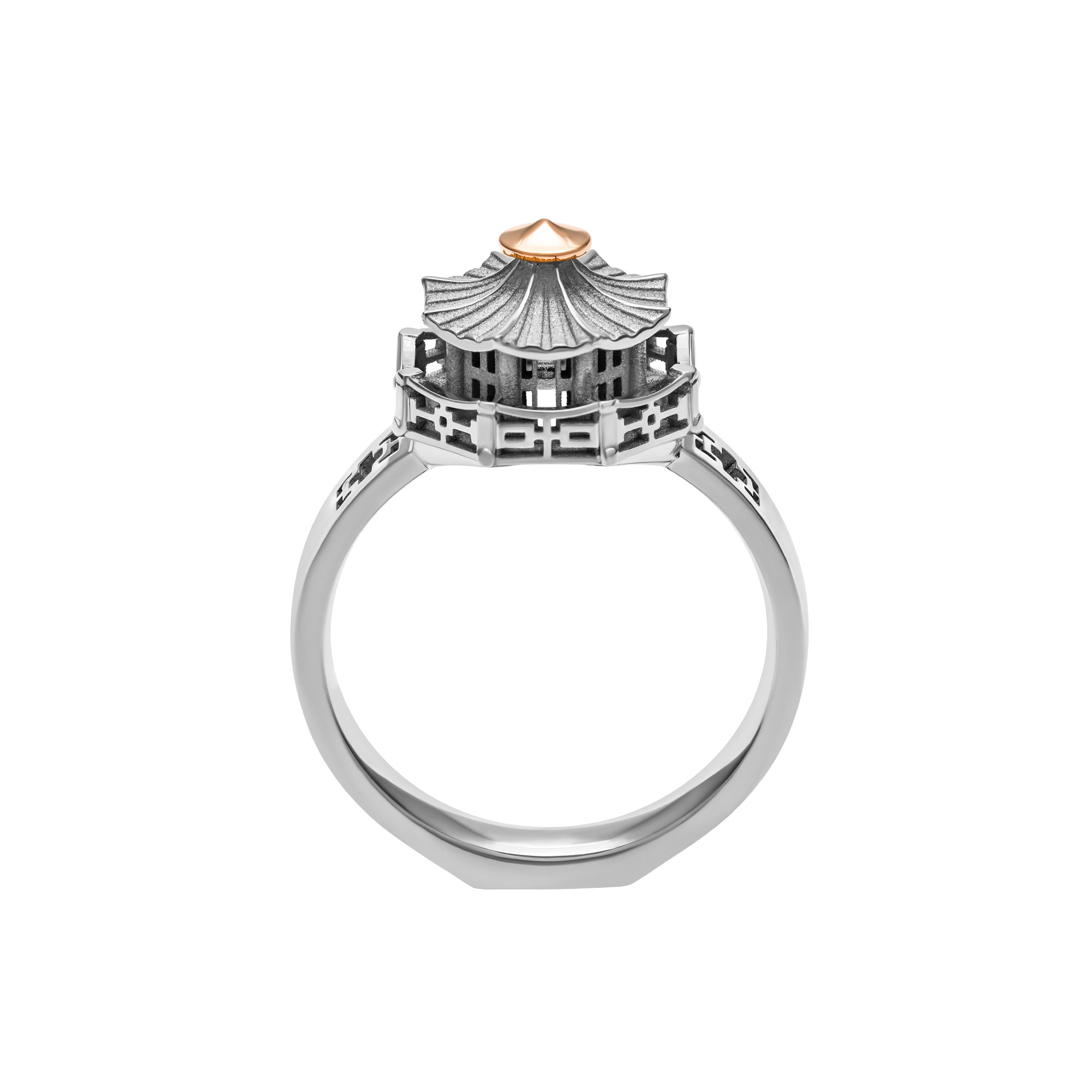 Bague architecture Pagode Chinoise Small en or