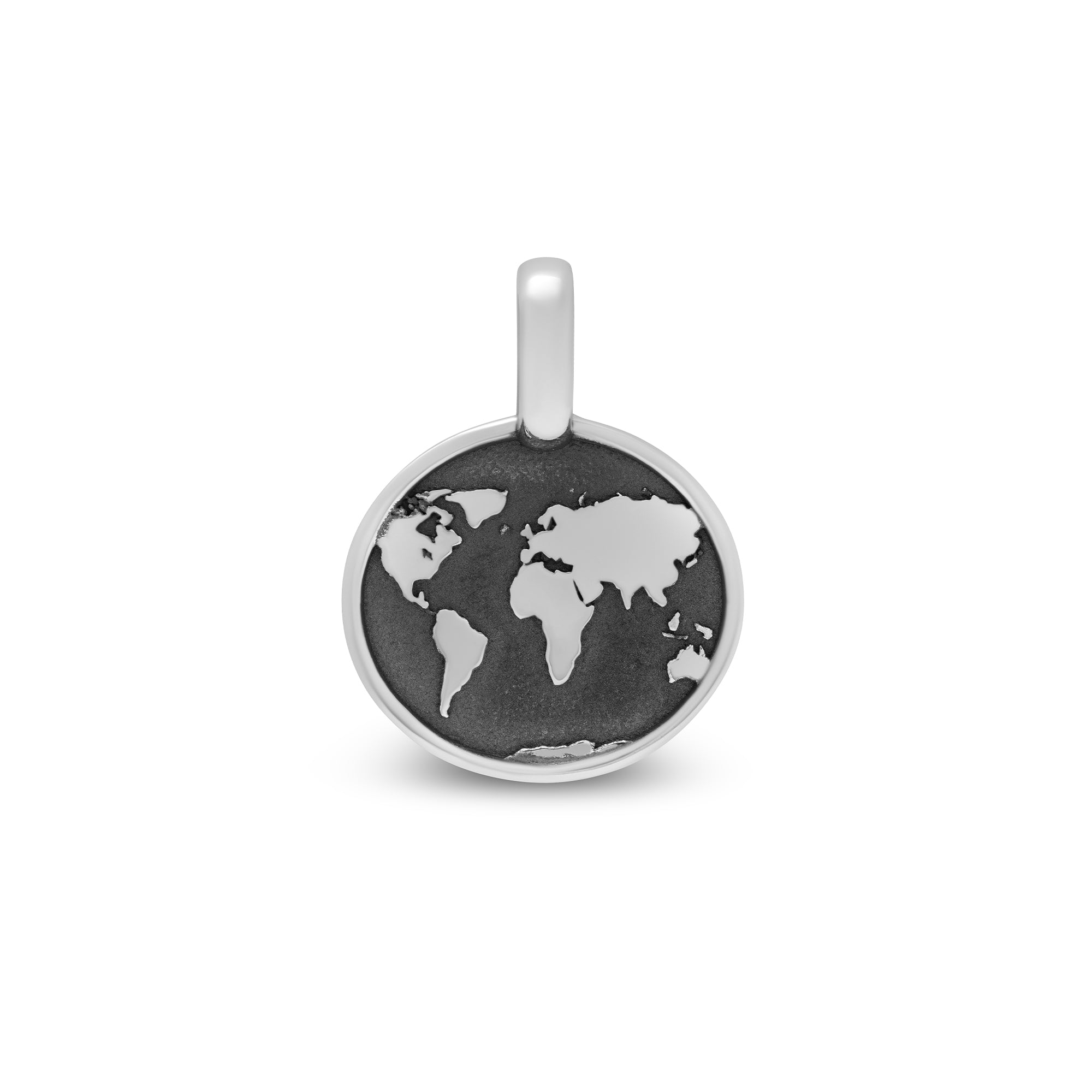 Médaille mappemonde en argent