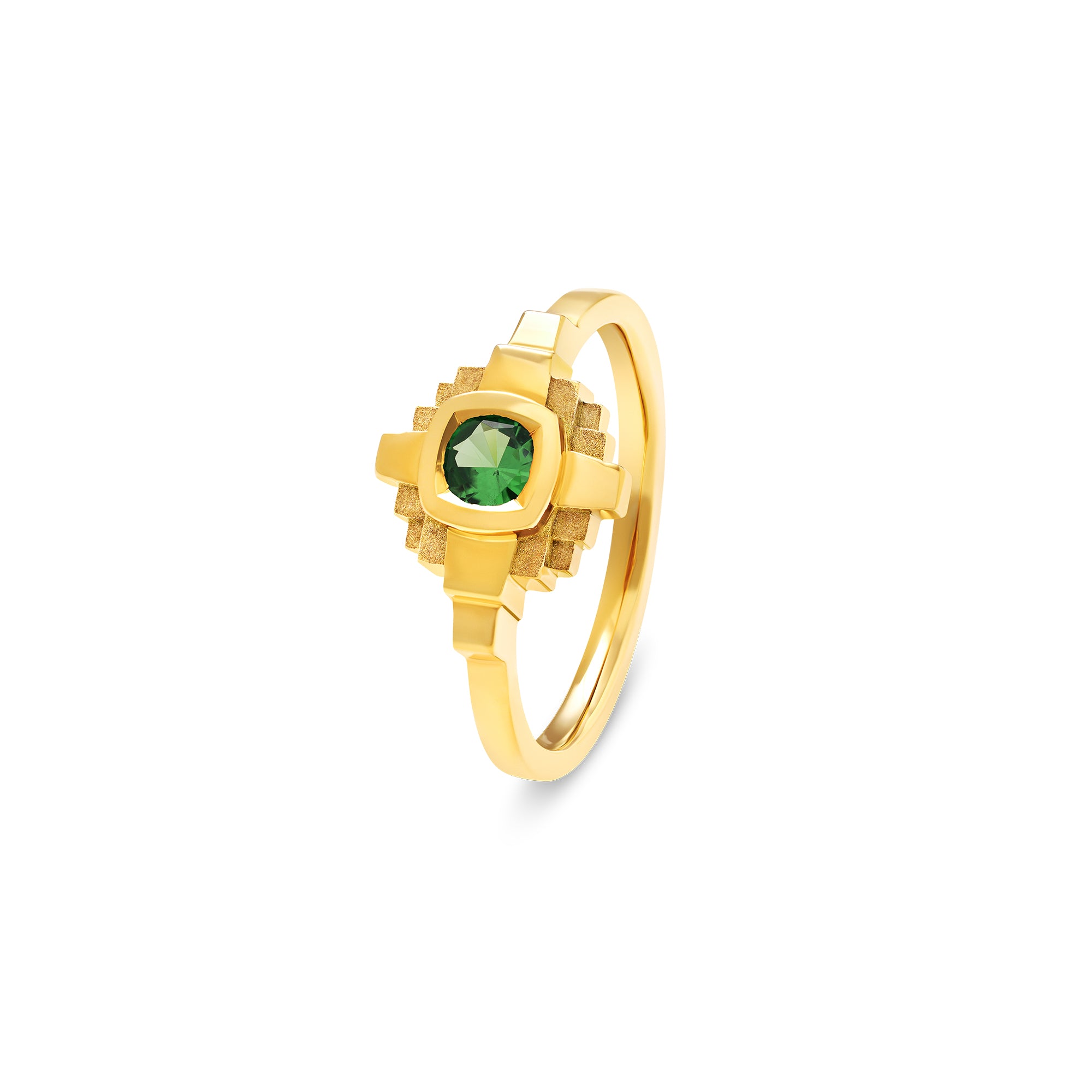 Bague Esther Tsavorite verte 4 mm