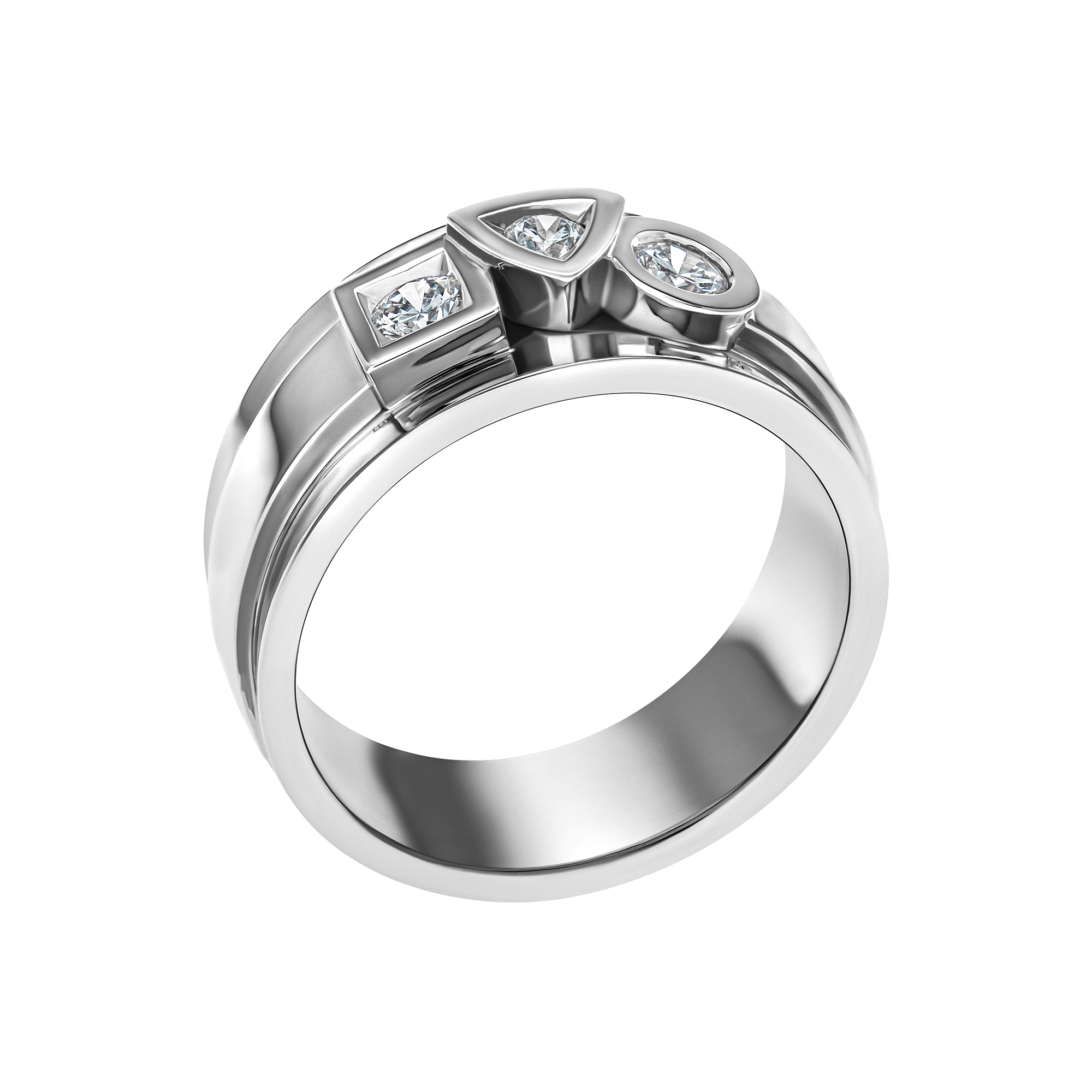 Bague Alchimie Trilogie Large 0 30 carat Philippe Tournaire