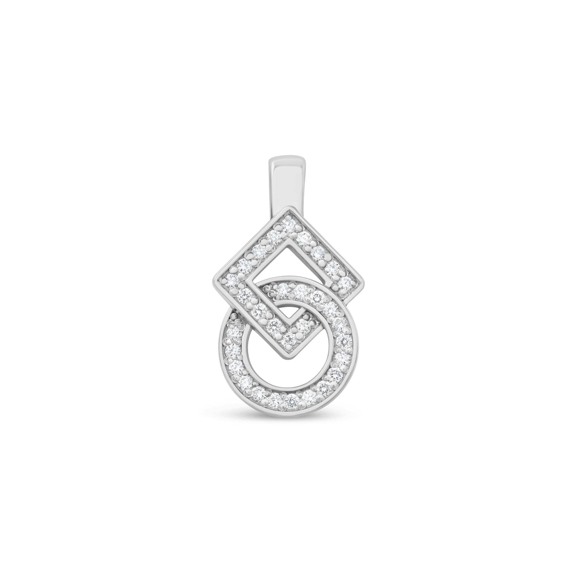 Pendentif Inséparables small en or et pavage diamants