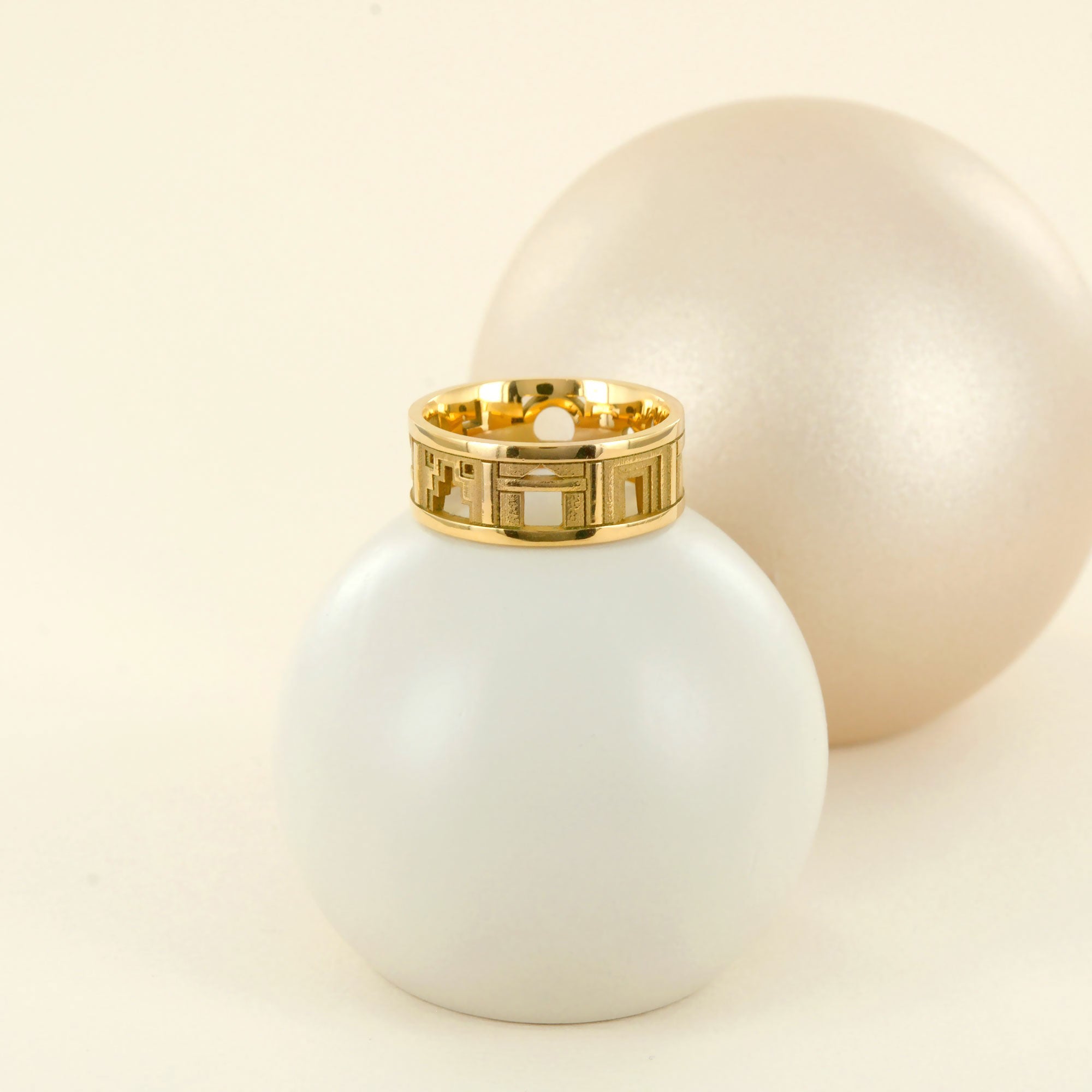 Anneau Porte du Temps en or jaune