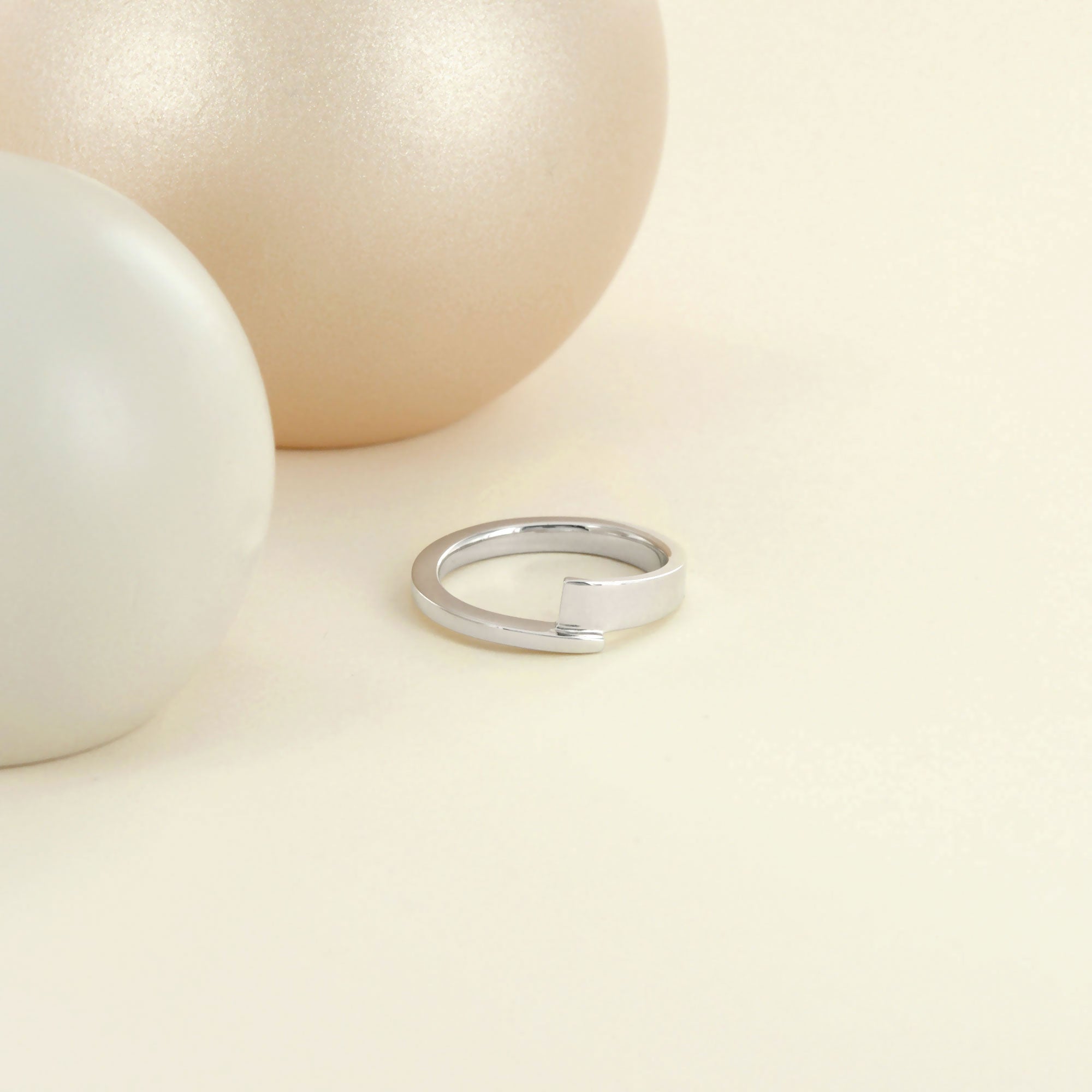 Alliance Toi & Moi en or blanc