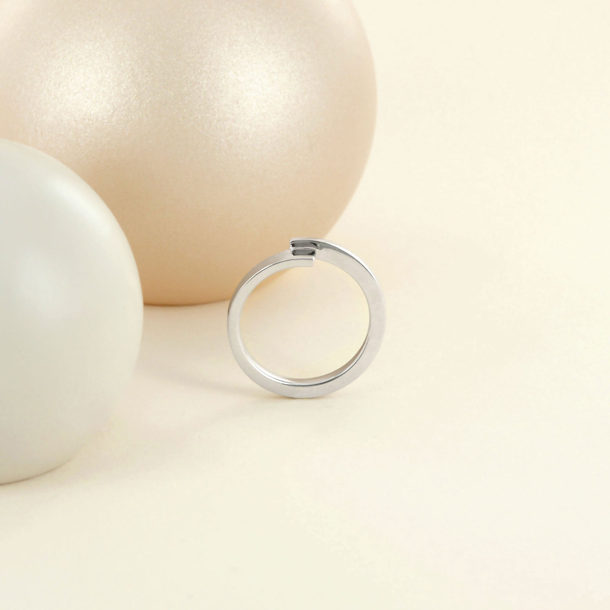 Alliance Toi & Moi en or blanc