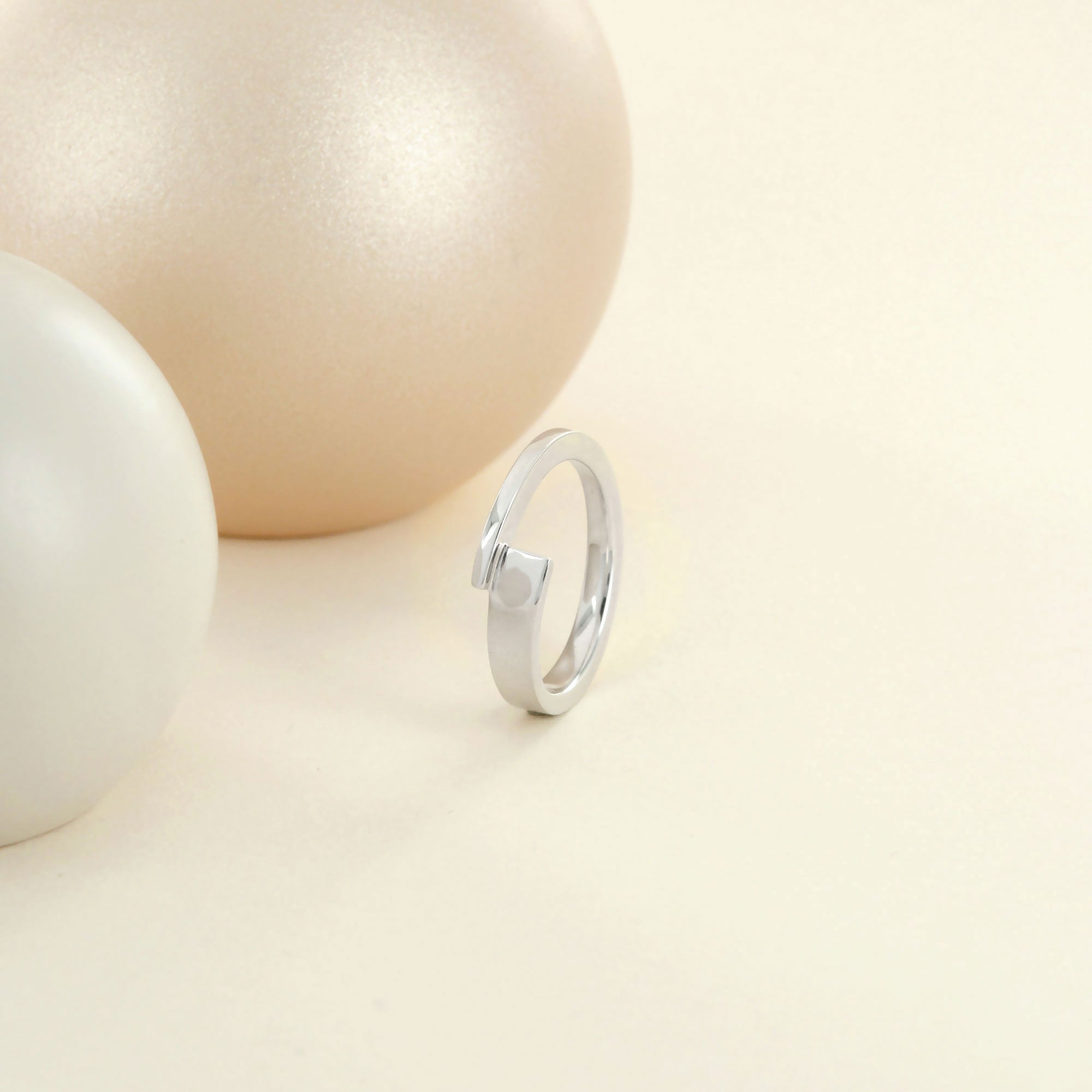 Alliance Toi & Moi en or blanc