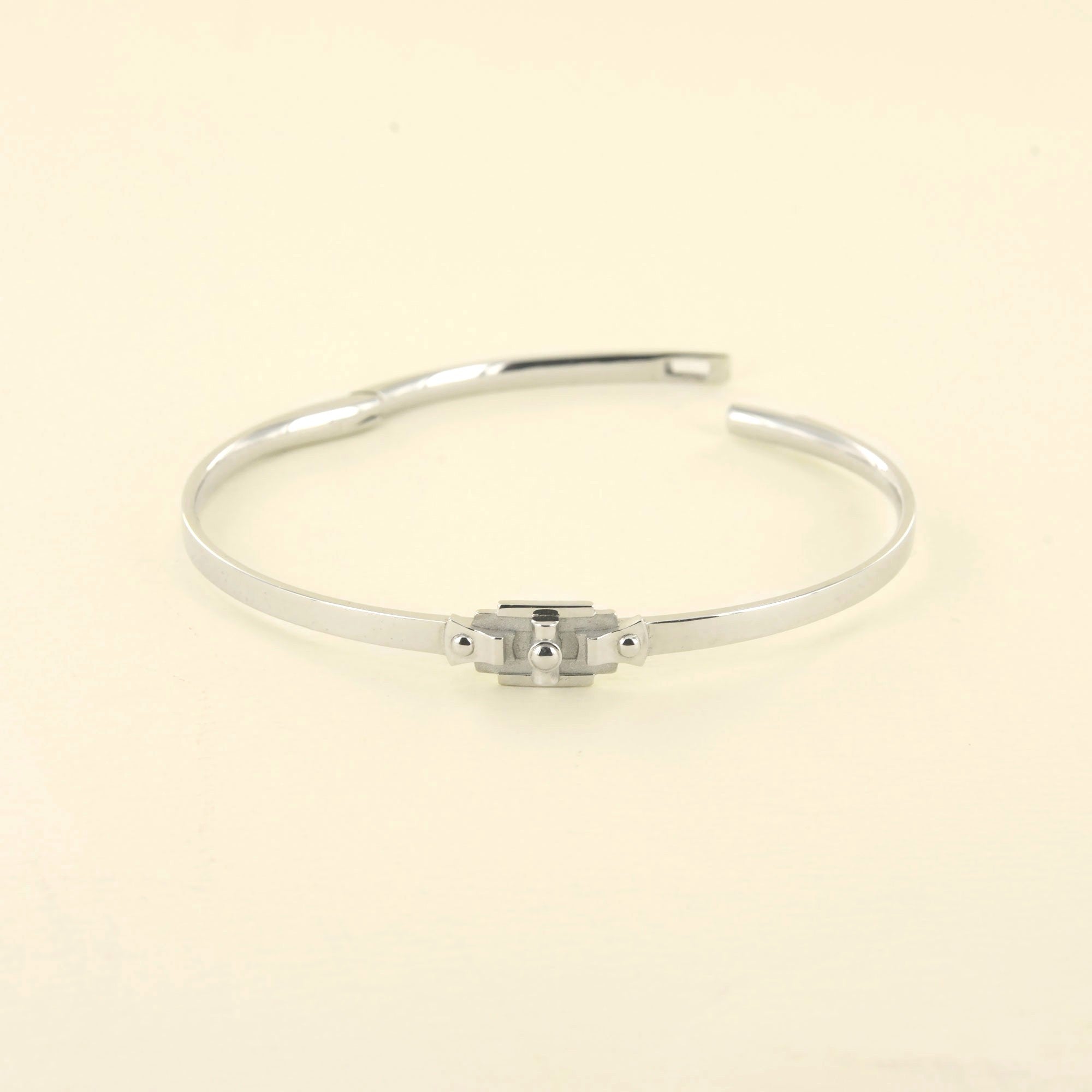 Bracelet jonc free en or blanc