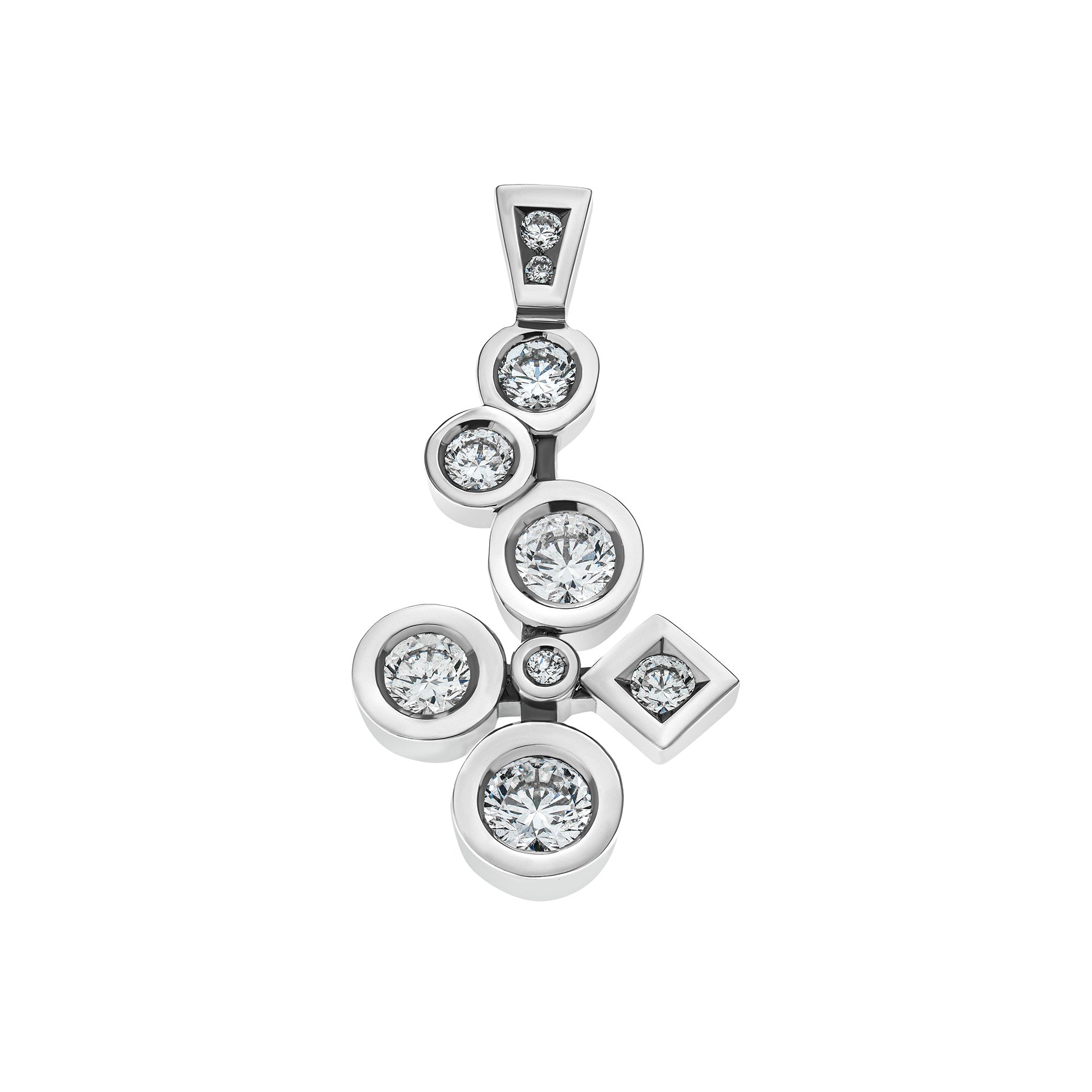 Pendentif Cascade diamants en or