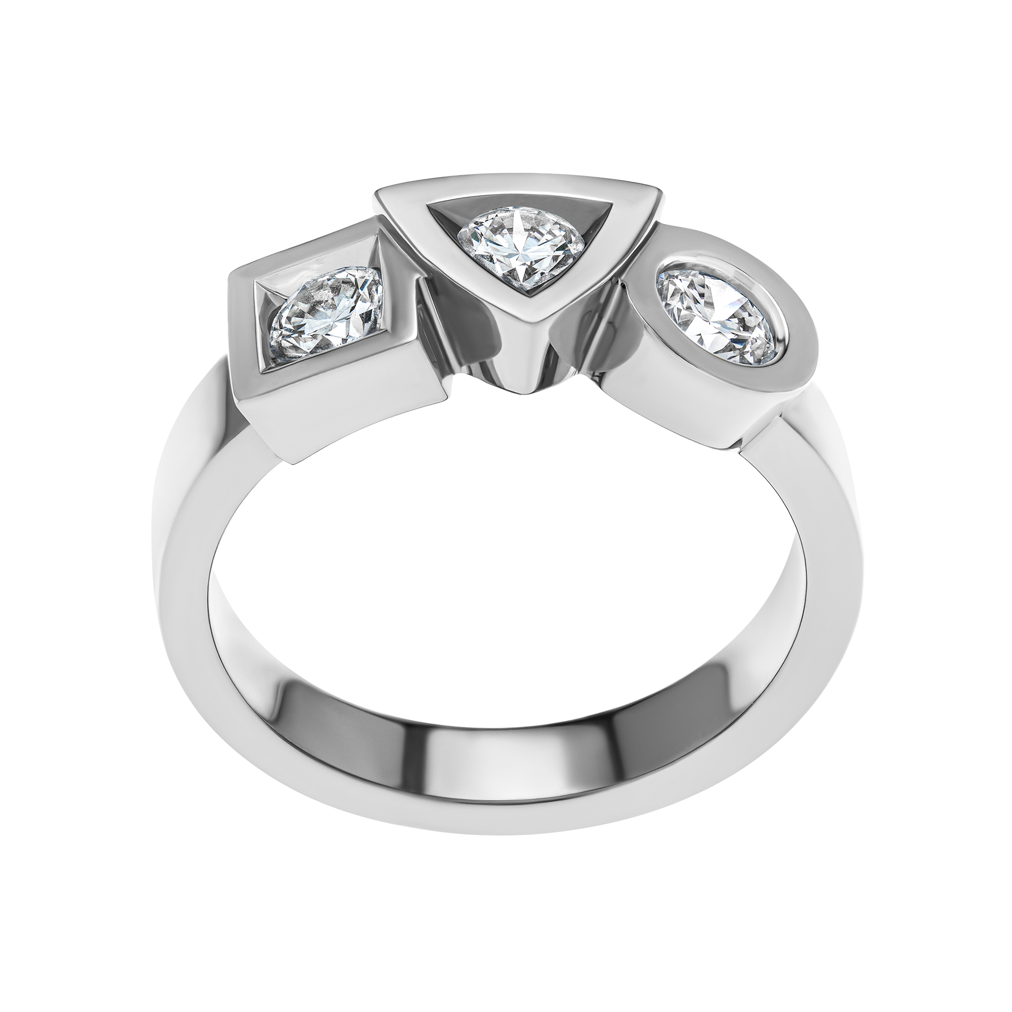 Bague Alchimie Trilogie 0,70 carat Tournaire or et diamants