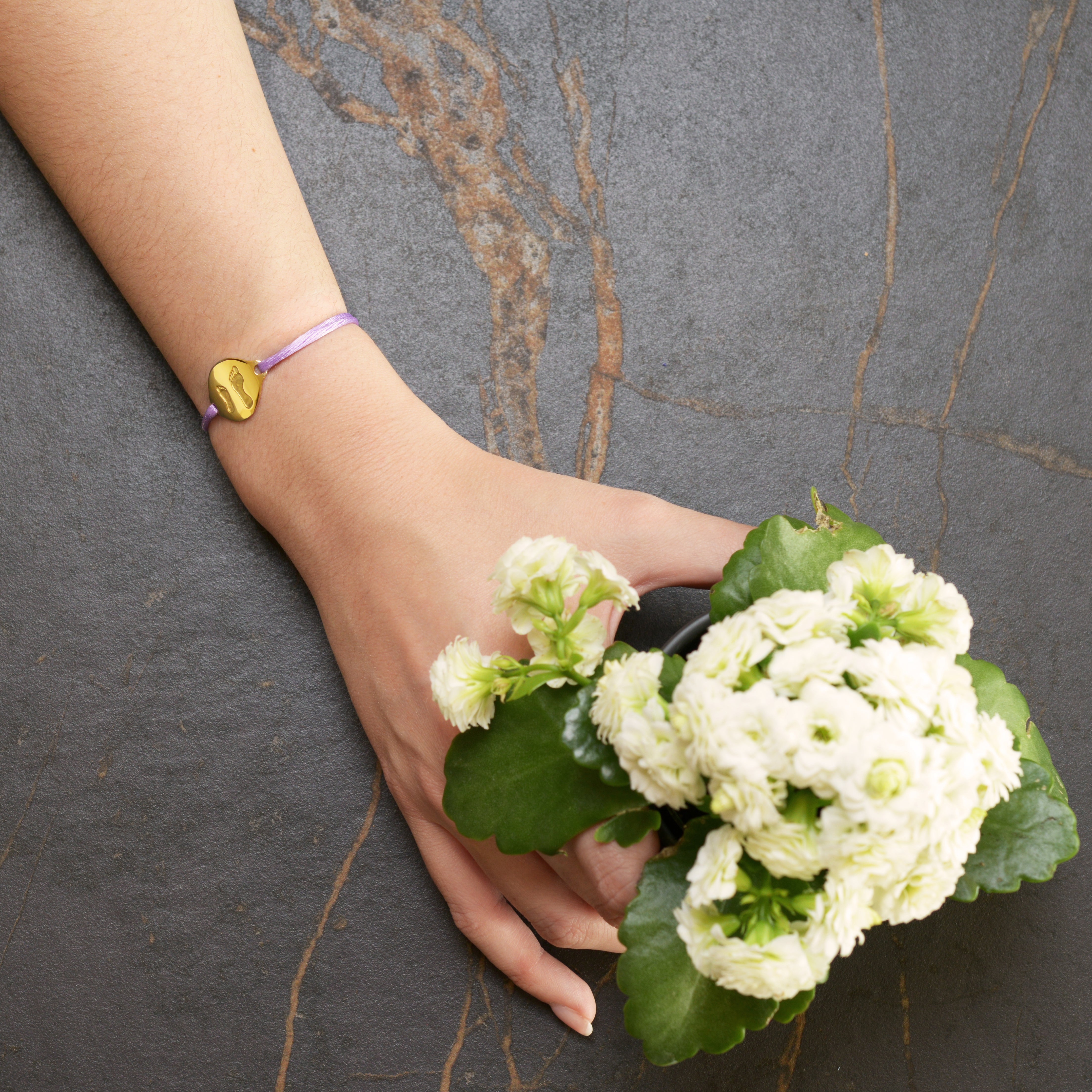 Accompanying foot link bracelet in gold, large model