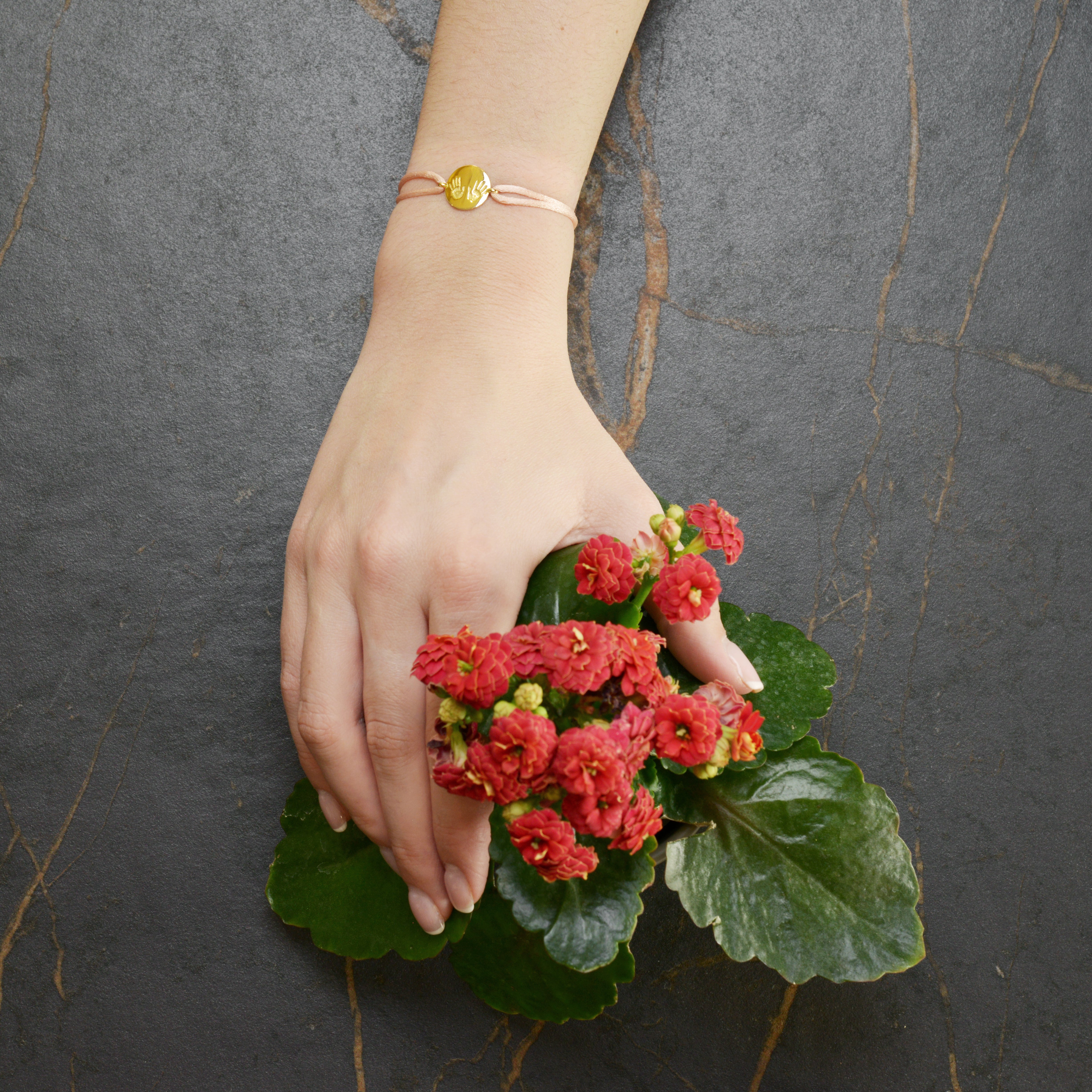 Accompanying link bracelet in gold, small model