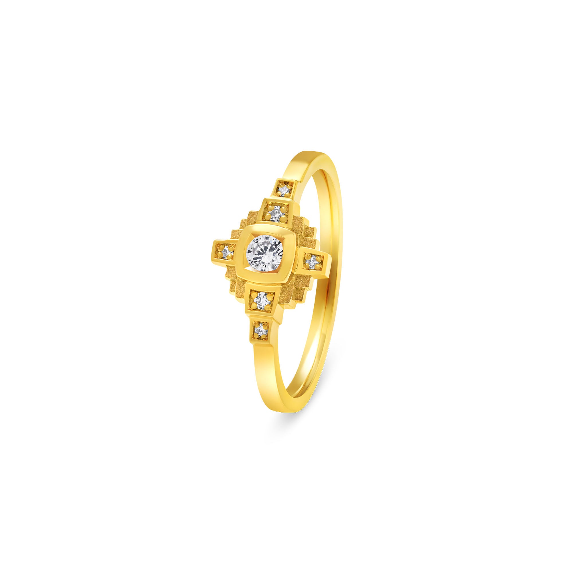Bague Esther diamant 0,10 ct et diamants