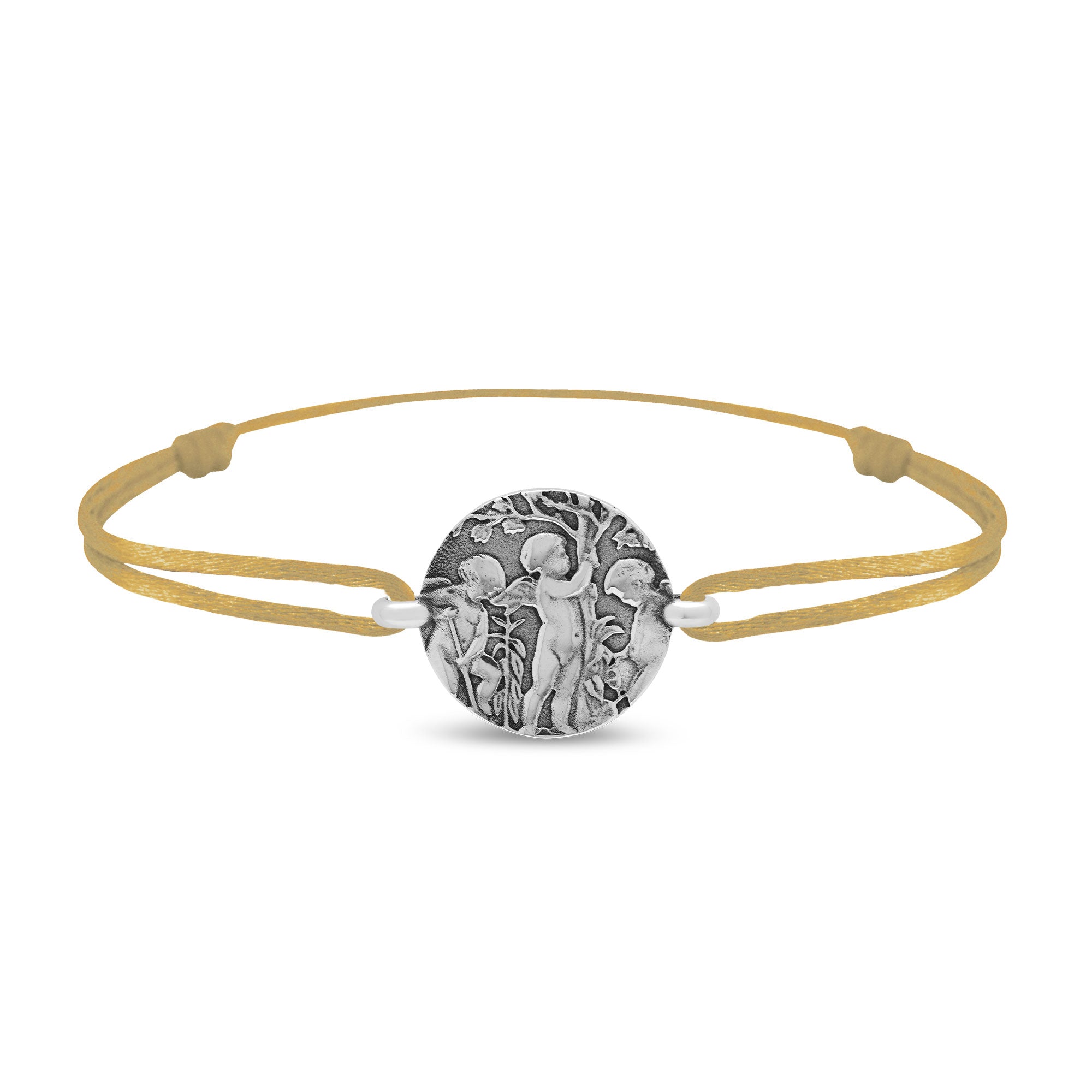 Bracelet lien anges jardiniers en argent