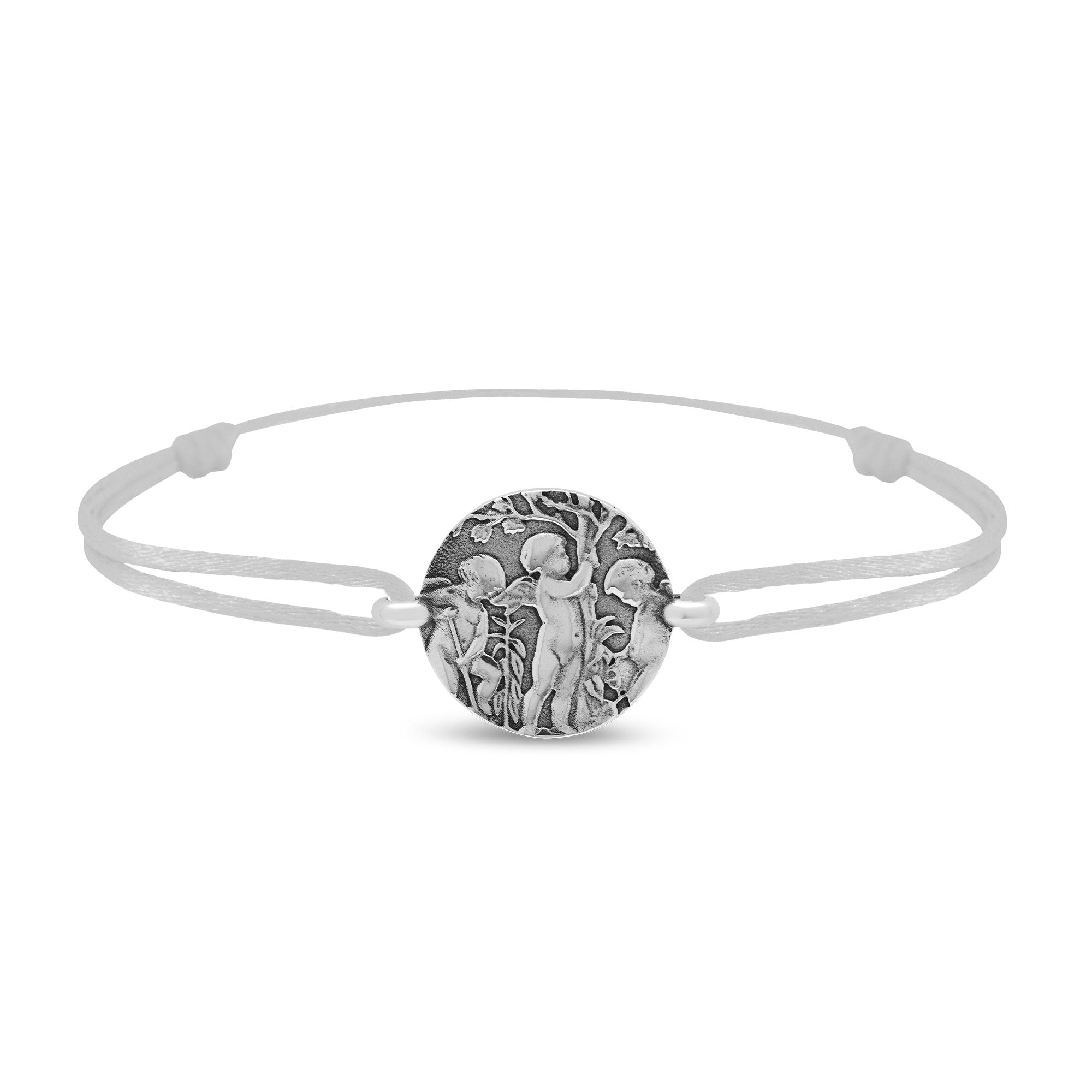 Bracelet lien anges jardiniers en argent