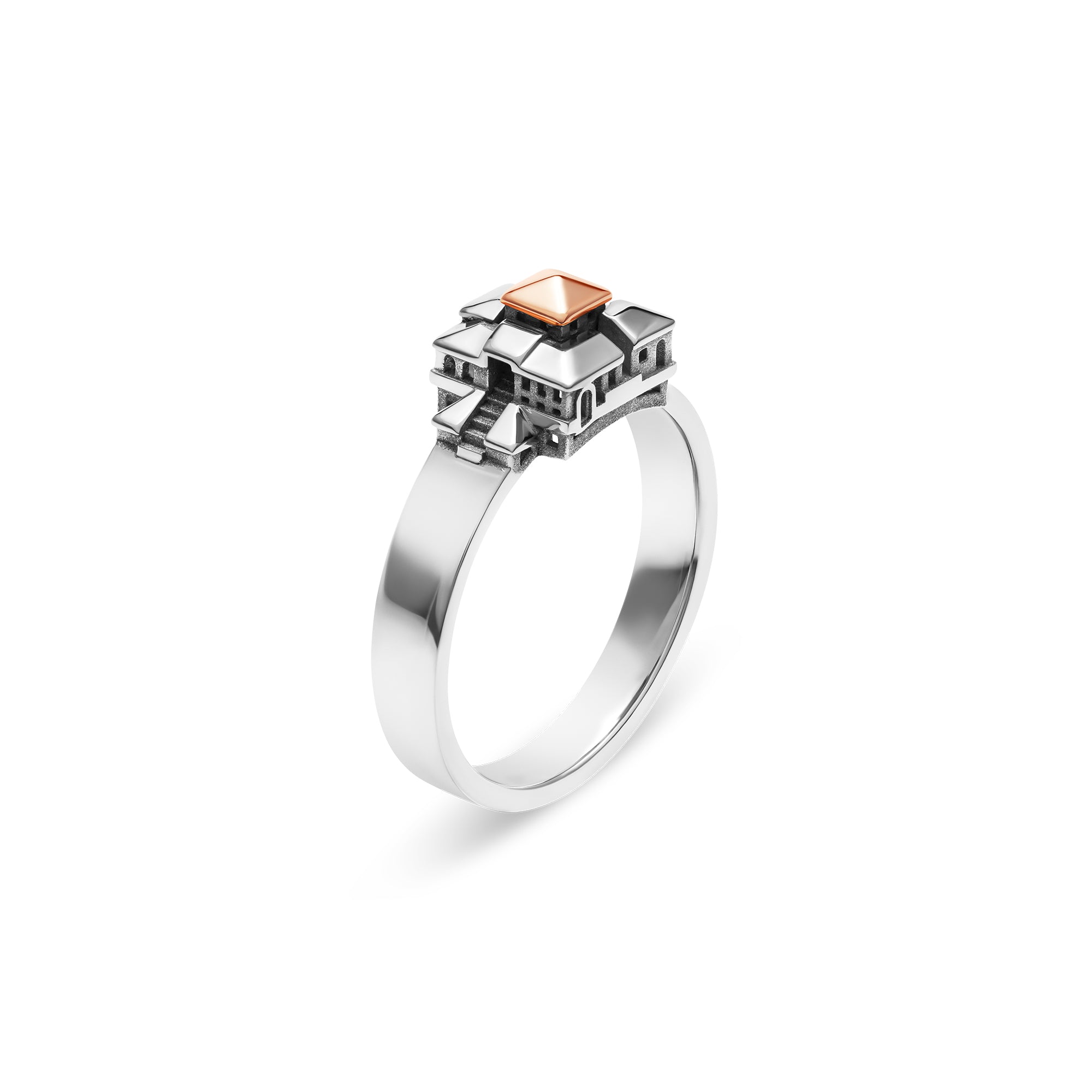 Bague Yang Carrée - Argent massif｜Marc Deloche