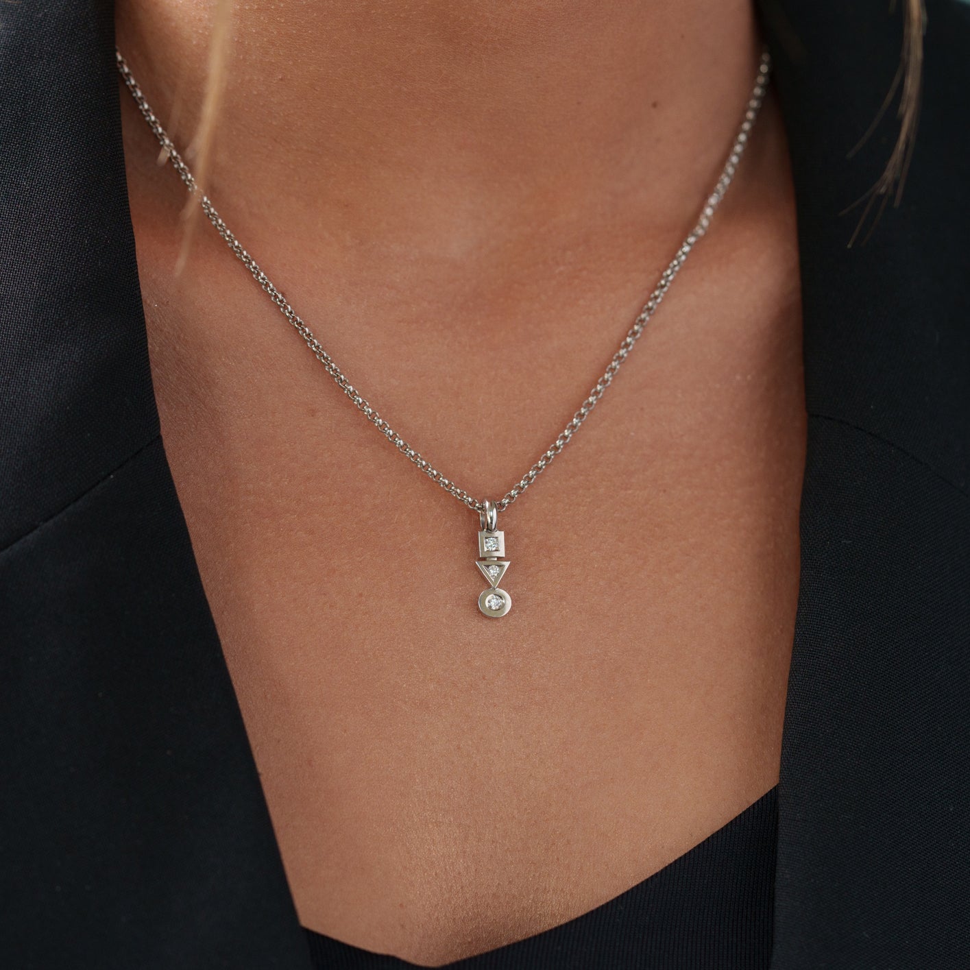Pendant trilogy sens 0,15 carats