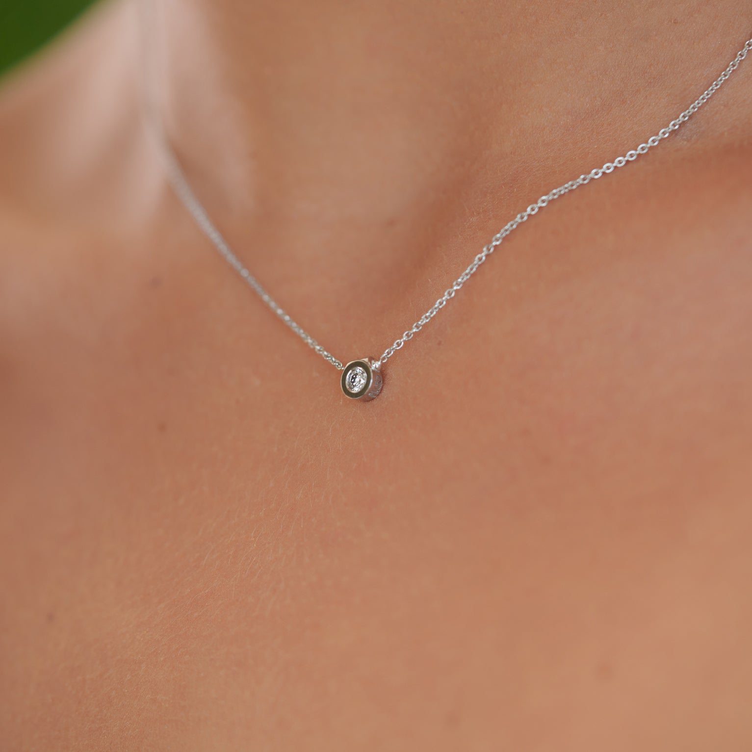 Pendentif Simplicité rond en or et diamant