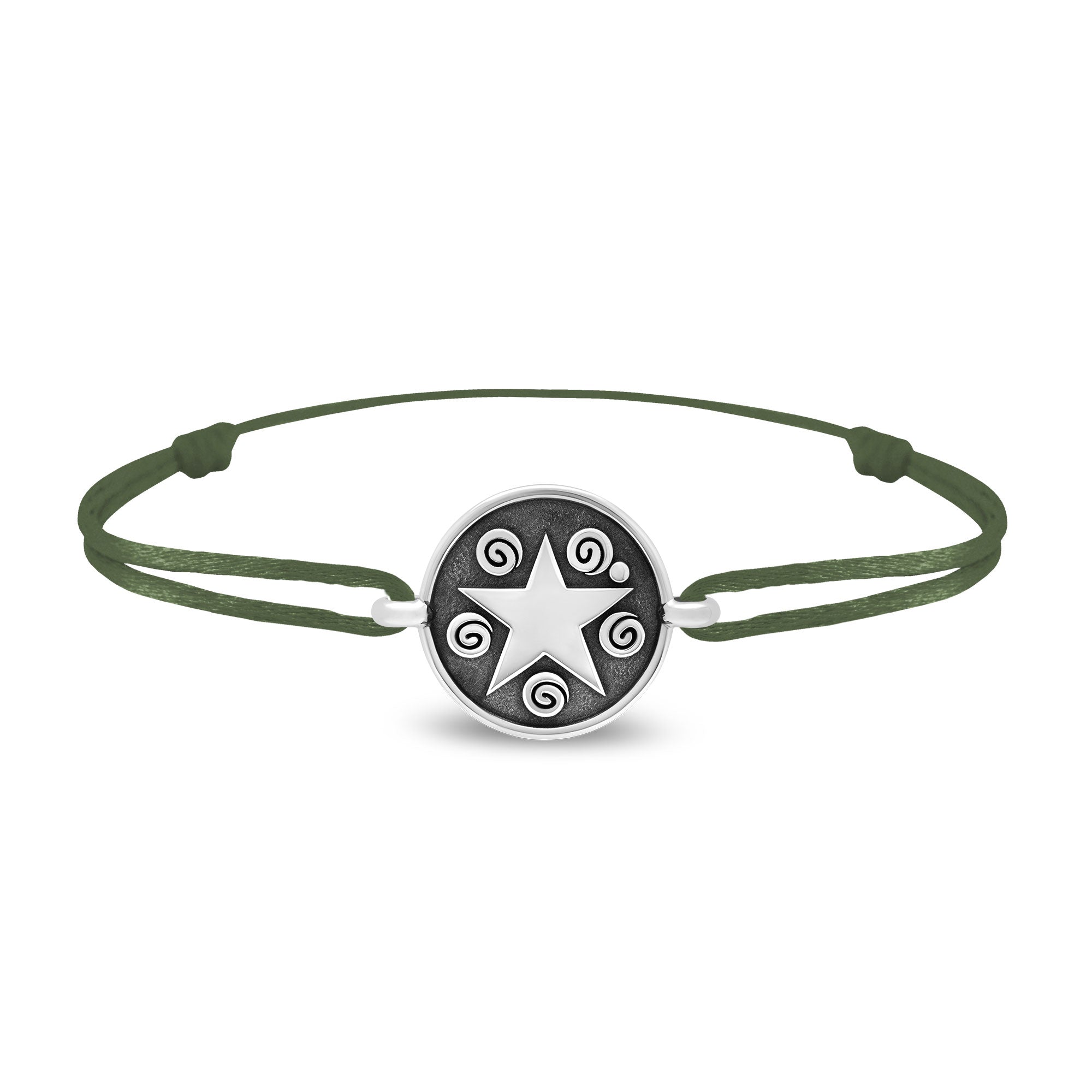 Bracelet lien étoile en argent