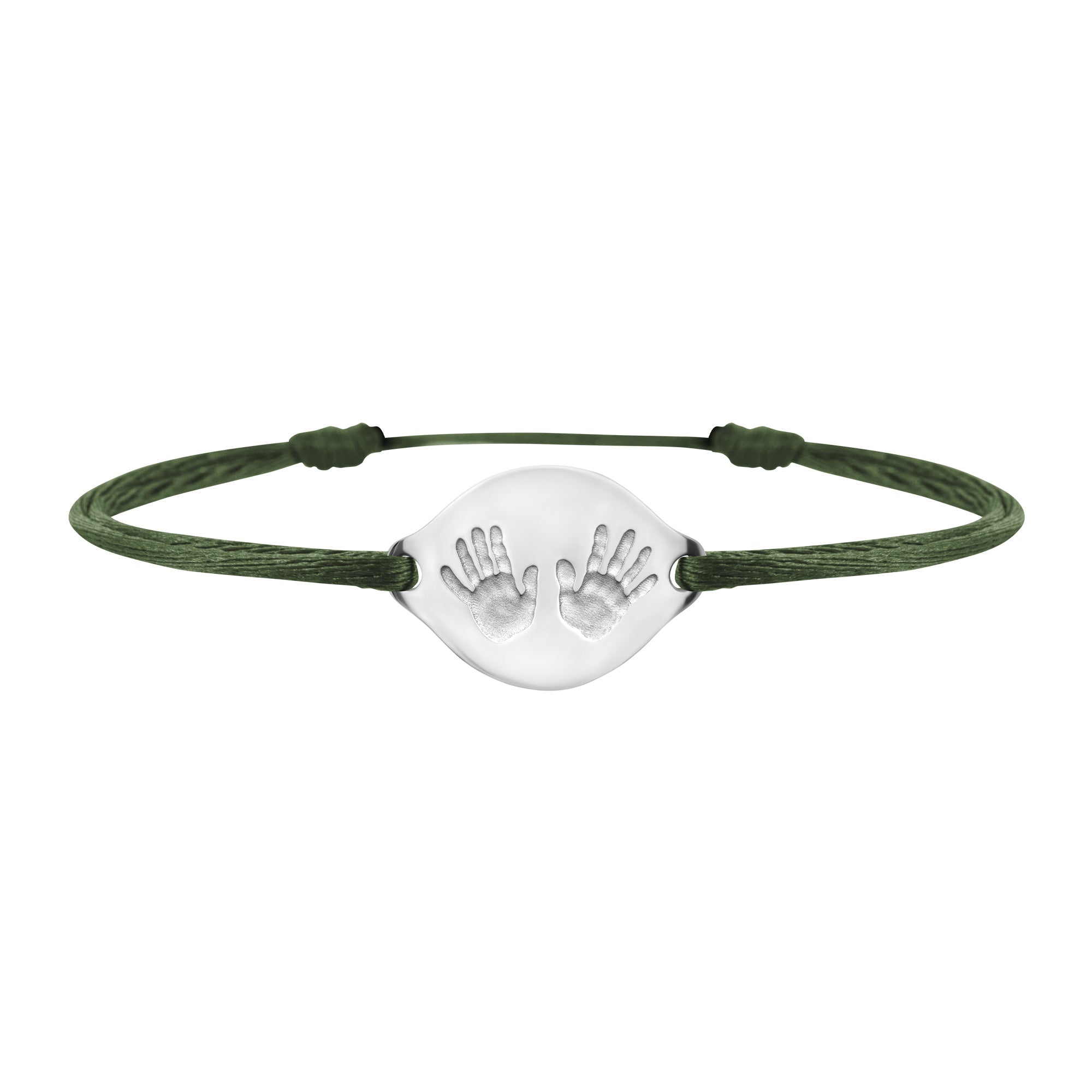 Handprint link bracelet in gold, large model