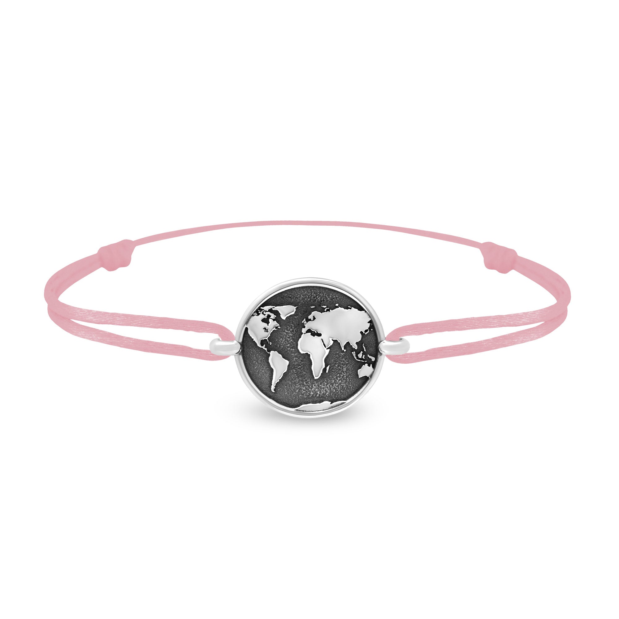 Bracelet lien mappemonde en argent