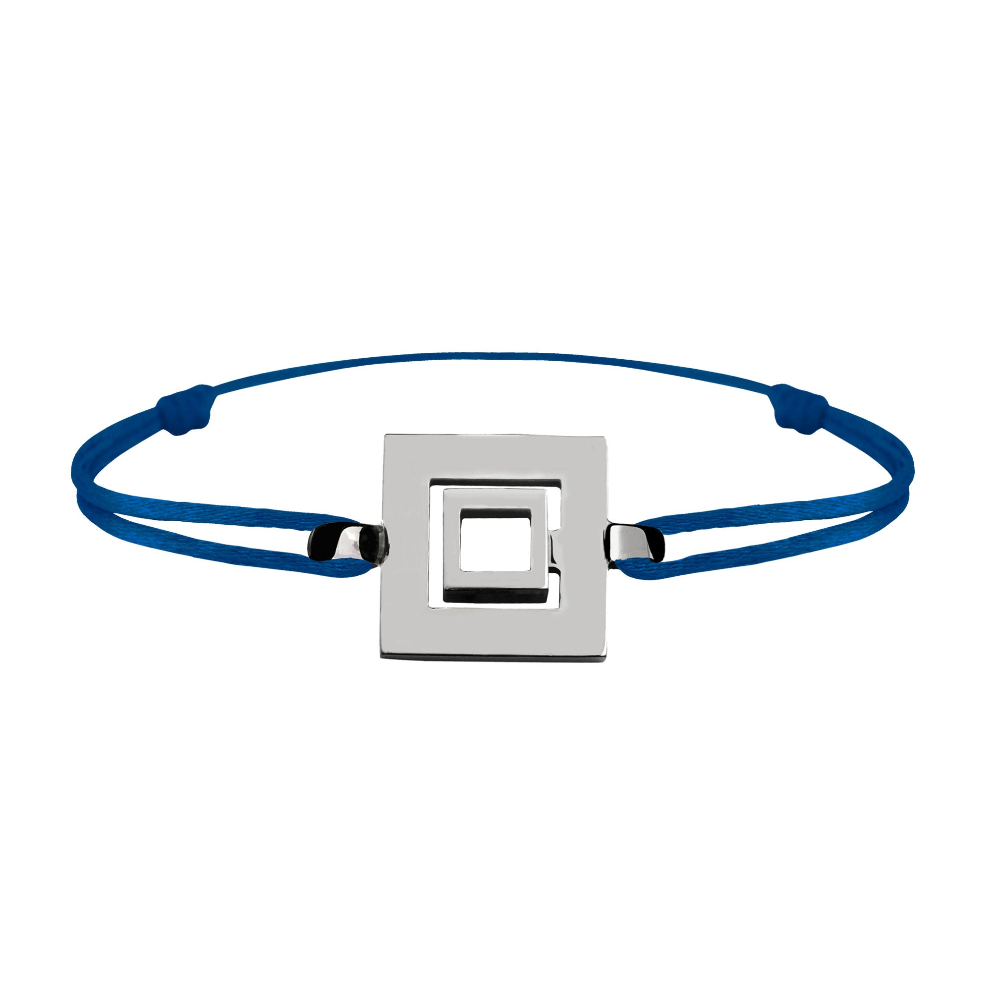 Bracelet Lien Signe Labyrinthe Carré Tout Or