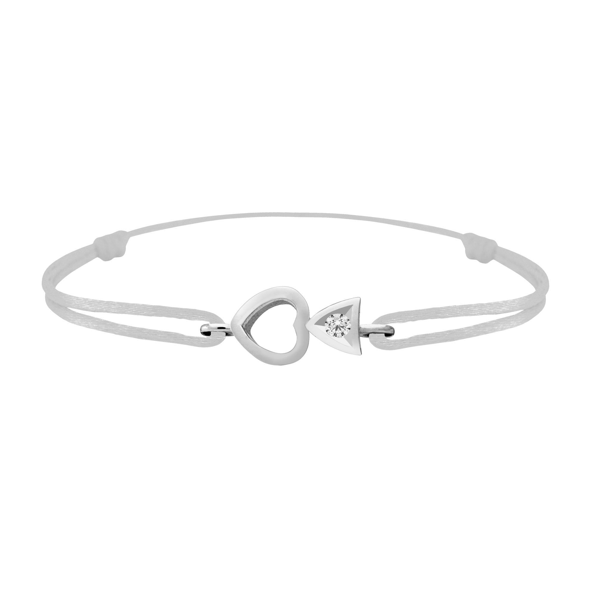 Bracelet lien Tournaire "cupidon cœur" or et diamant