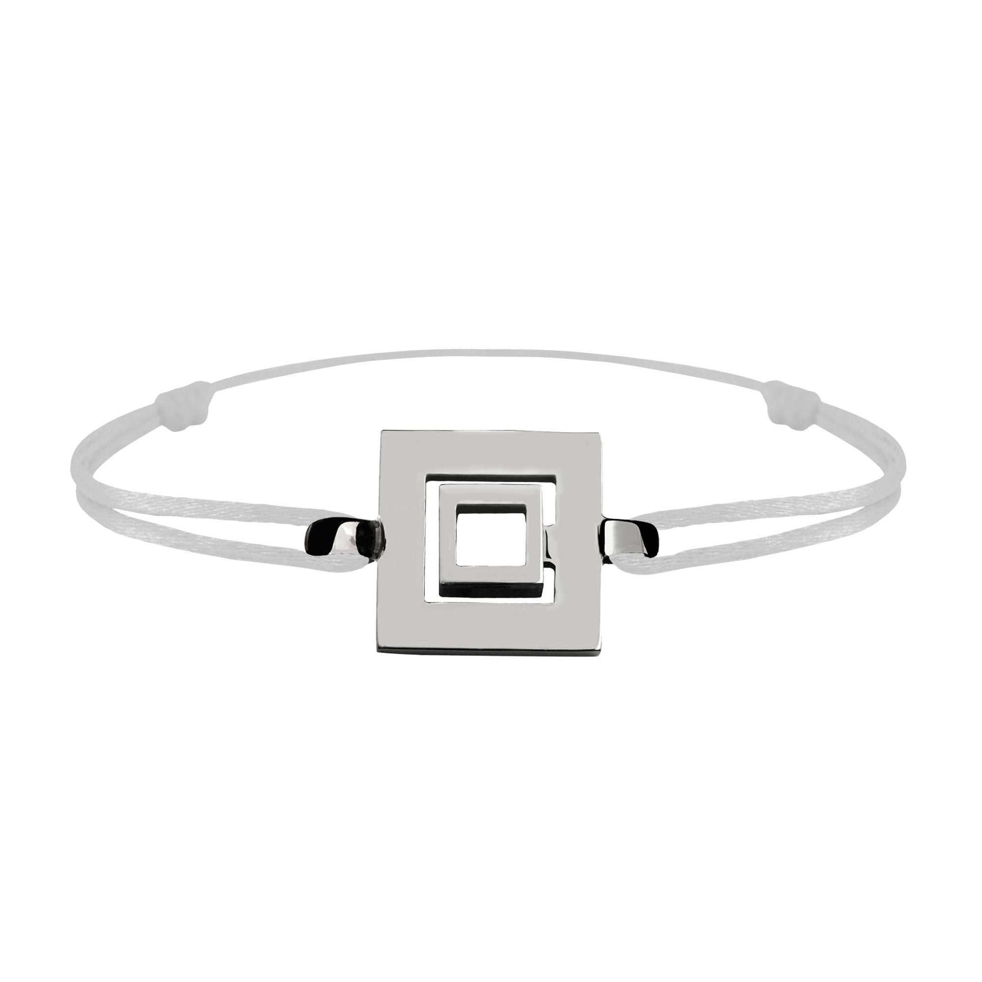 Bracelet Lien Signe Labyrinthe Carré Tout Or