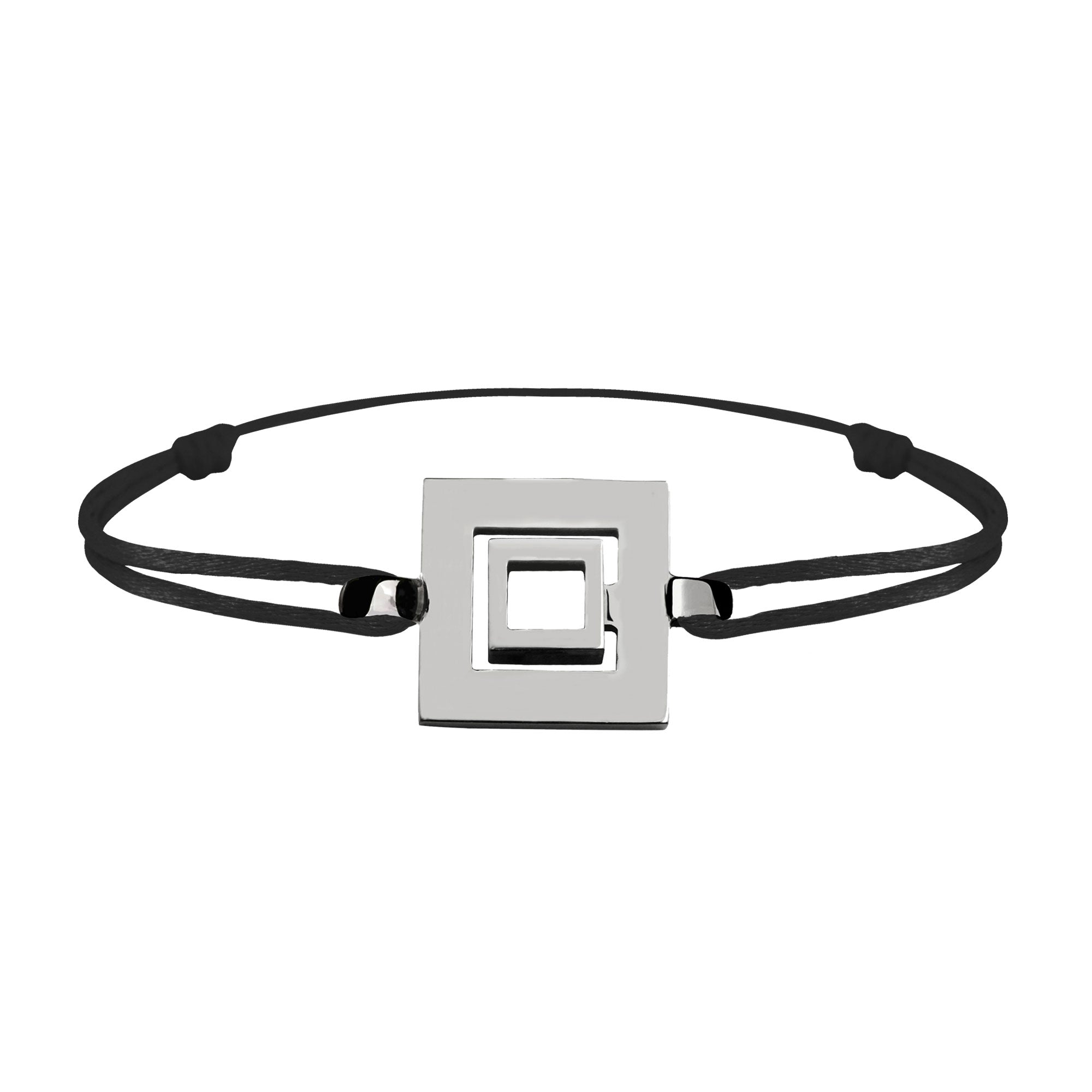 Bracelet Lien Signe Labyrinthe Carré Tout Or