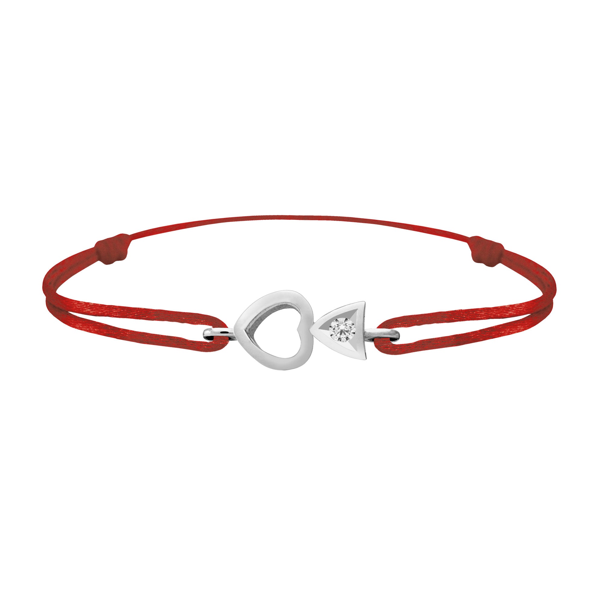 Bracelet lien Tournaire "cupidon cœur" or et diamant