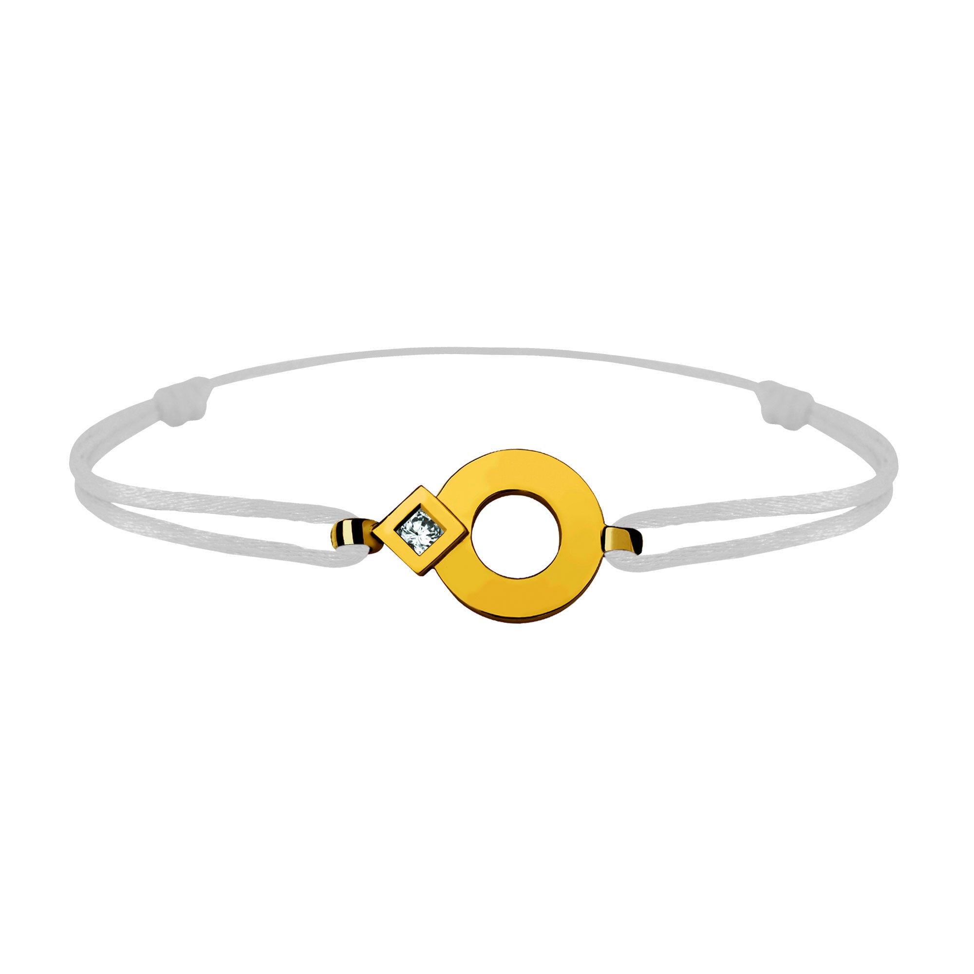 Tournaire gold and diamond link bracelet signe eclipse round