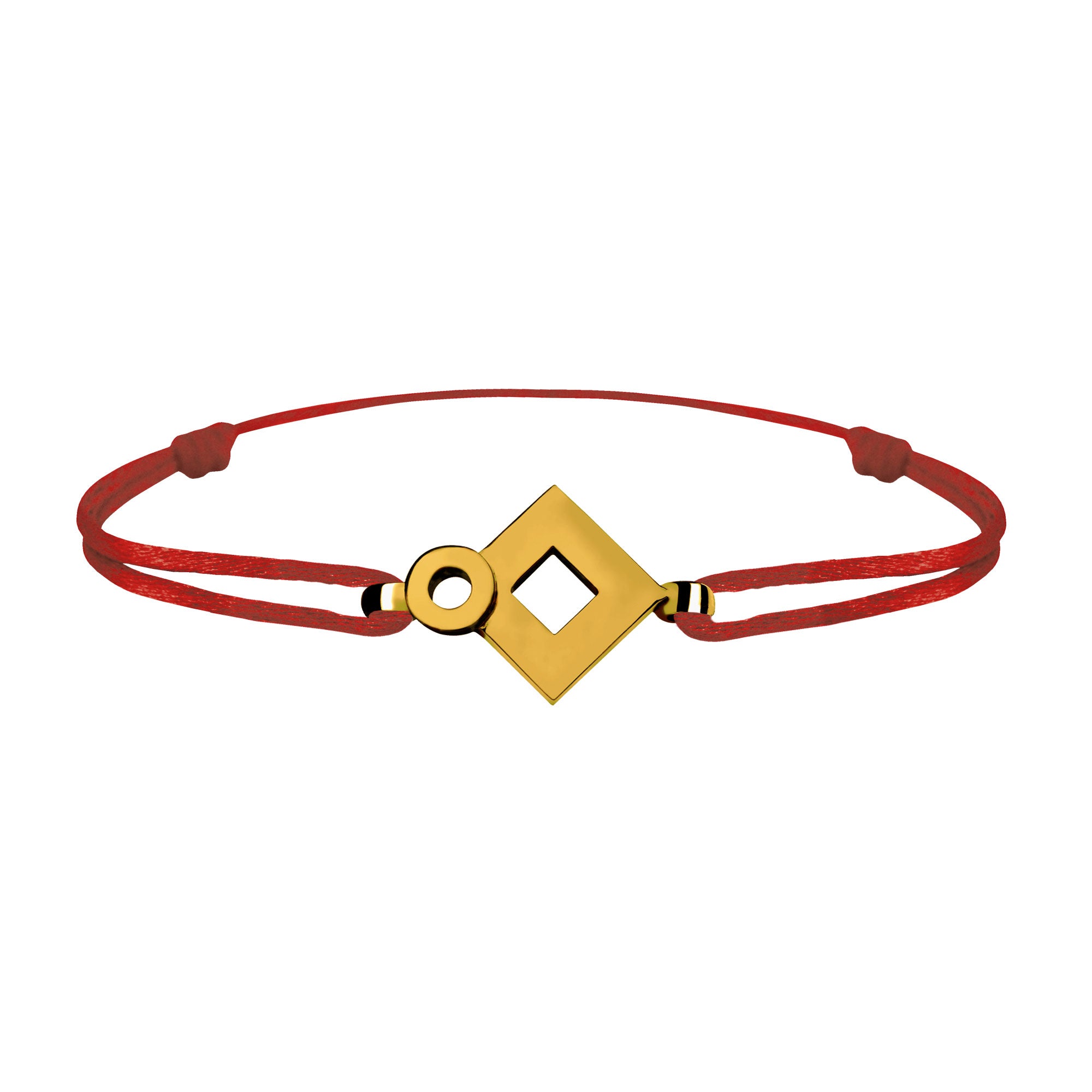 Bracelet lien Tournaire signe éclipse losange or