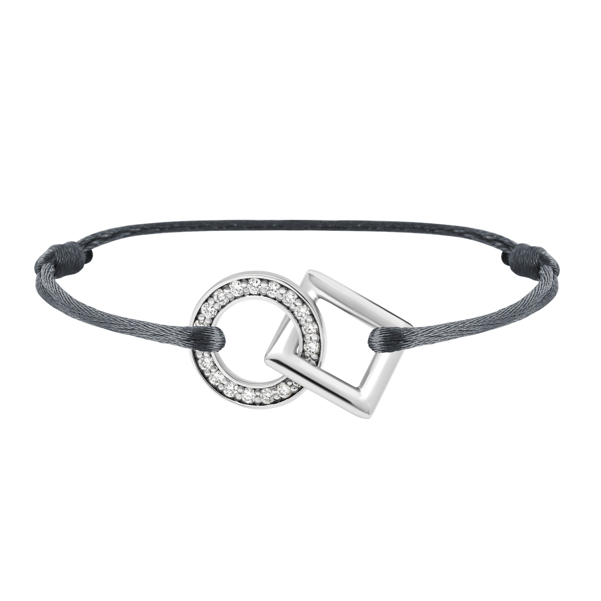 Inseparable bracelet in gold, pave diamonds in the round