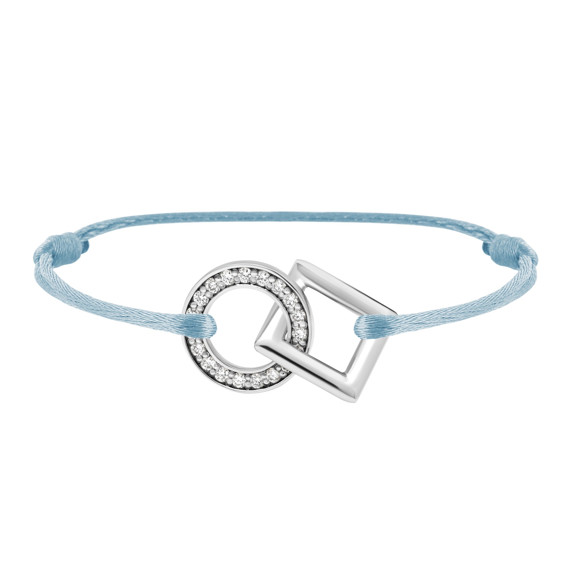 Inseparable bracelet in gold, pave diamonds in the round