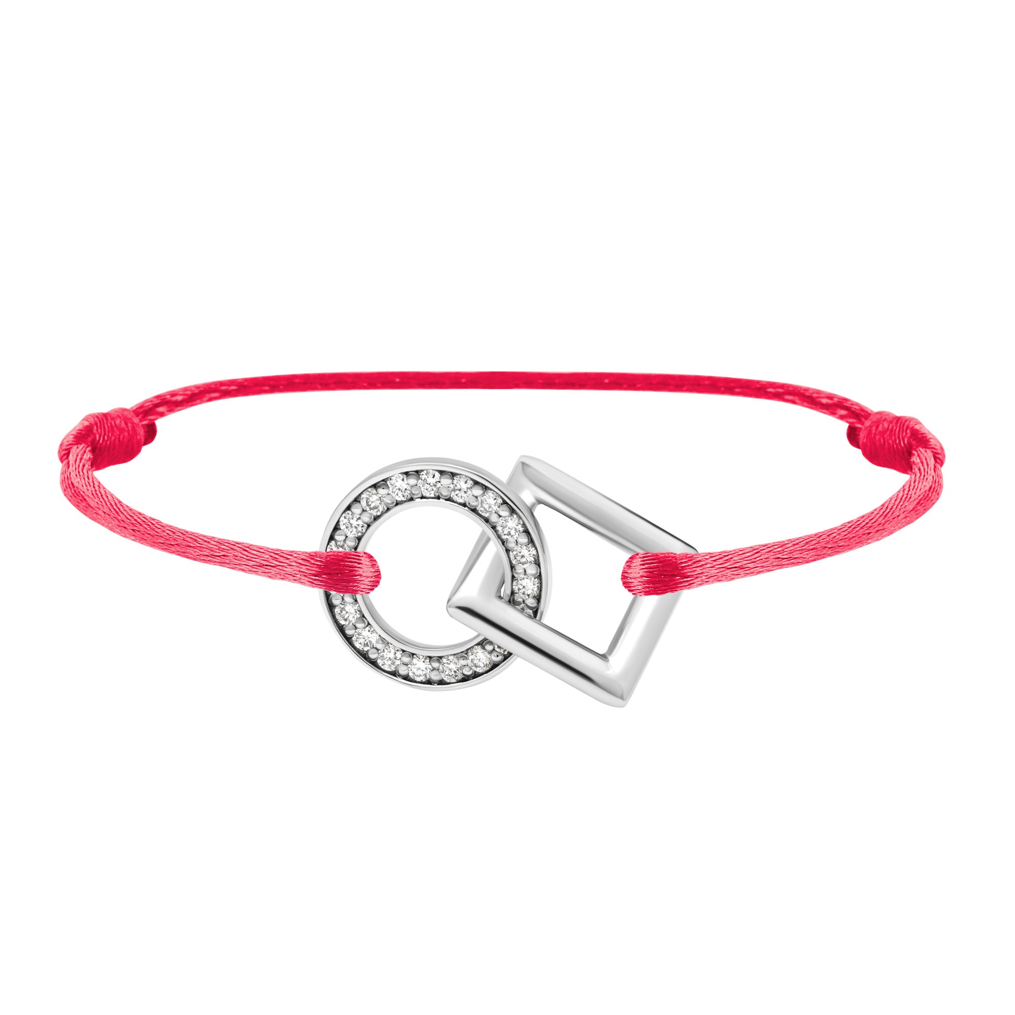 Inseparable bracelet in gold, pave diamonds in the round