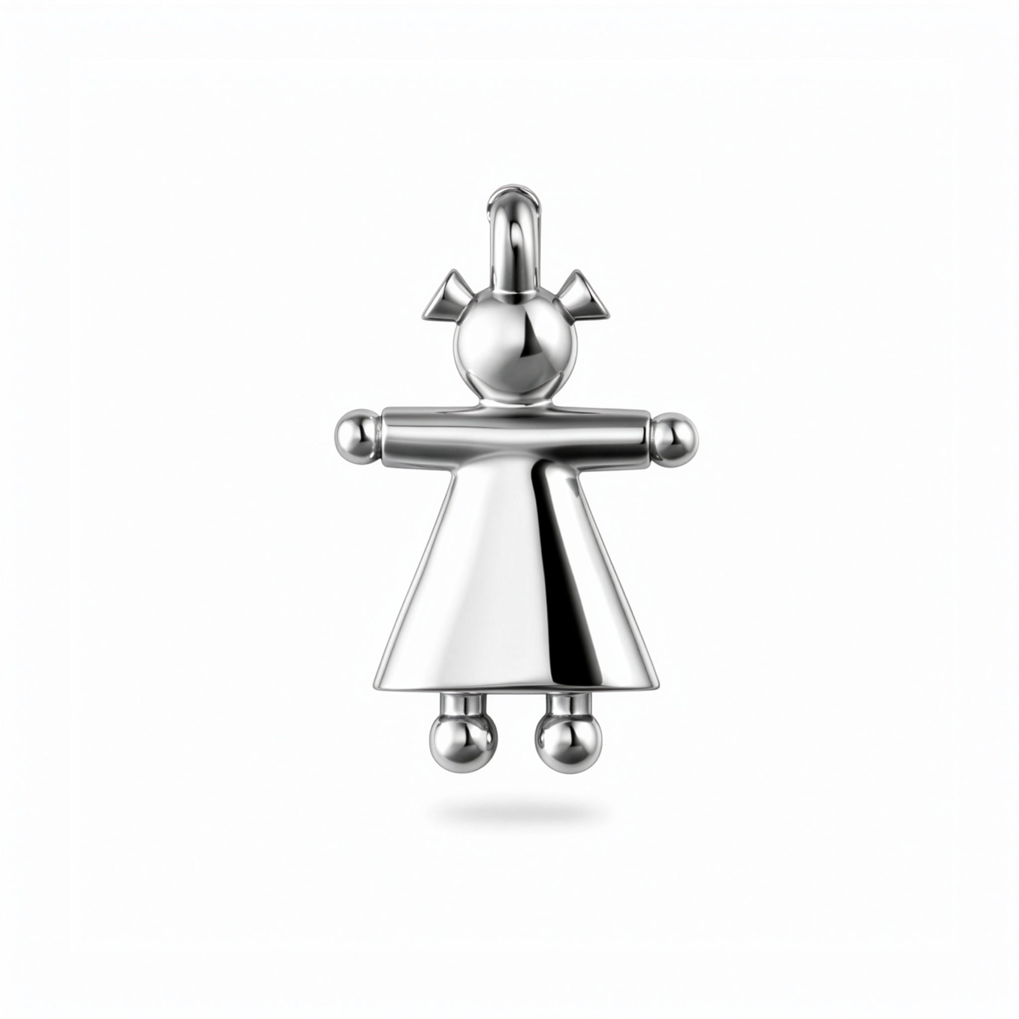 Little girl character pendant in gold Tournaire