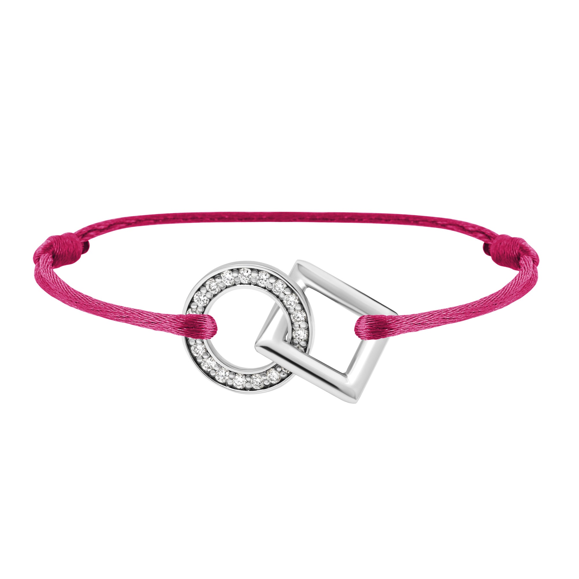 Inseparable bracelet in gold, pave diamonds in the round
