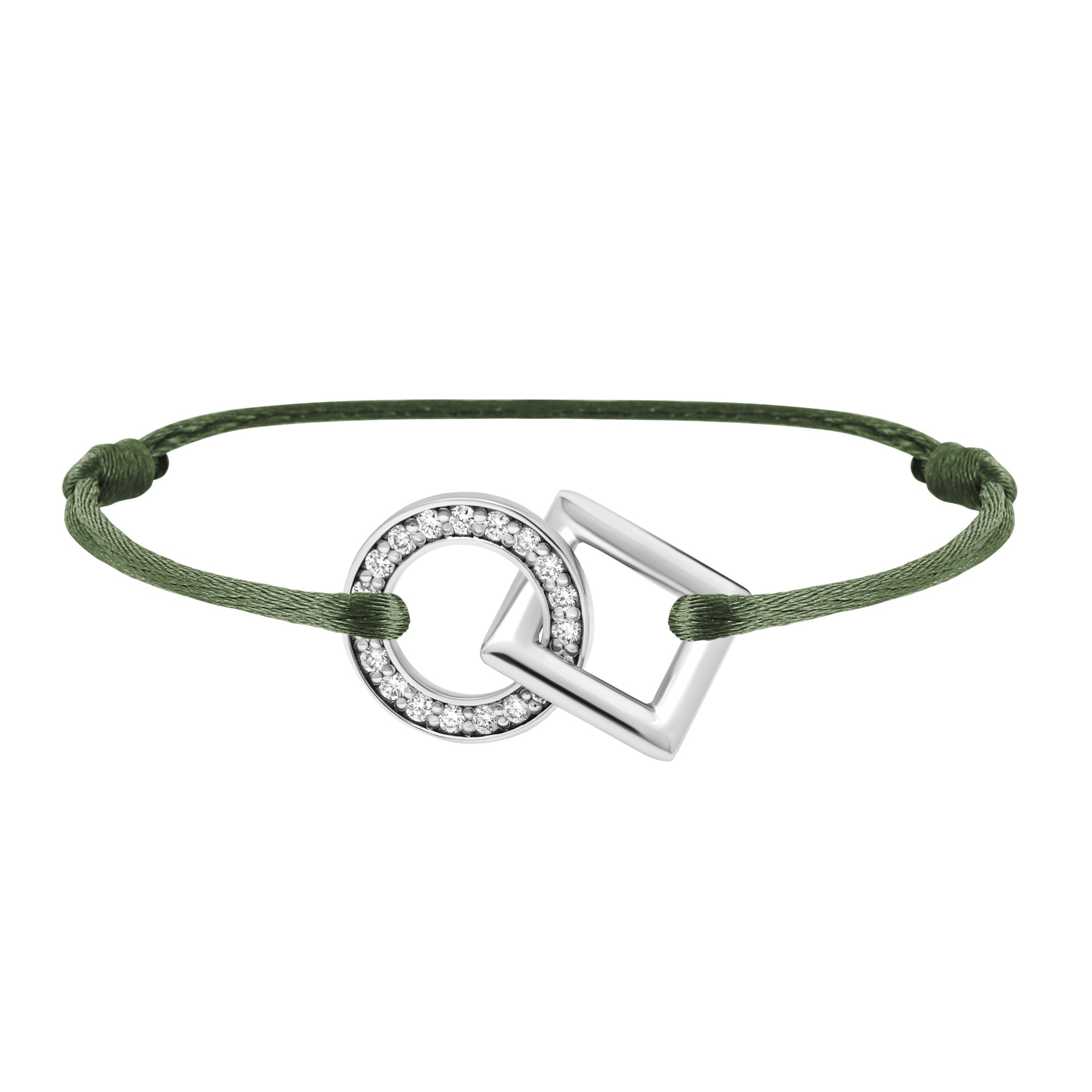Inseparable bracelet in gold, pave diamonds in the round