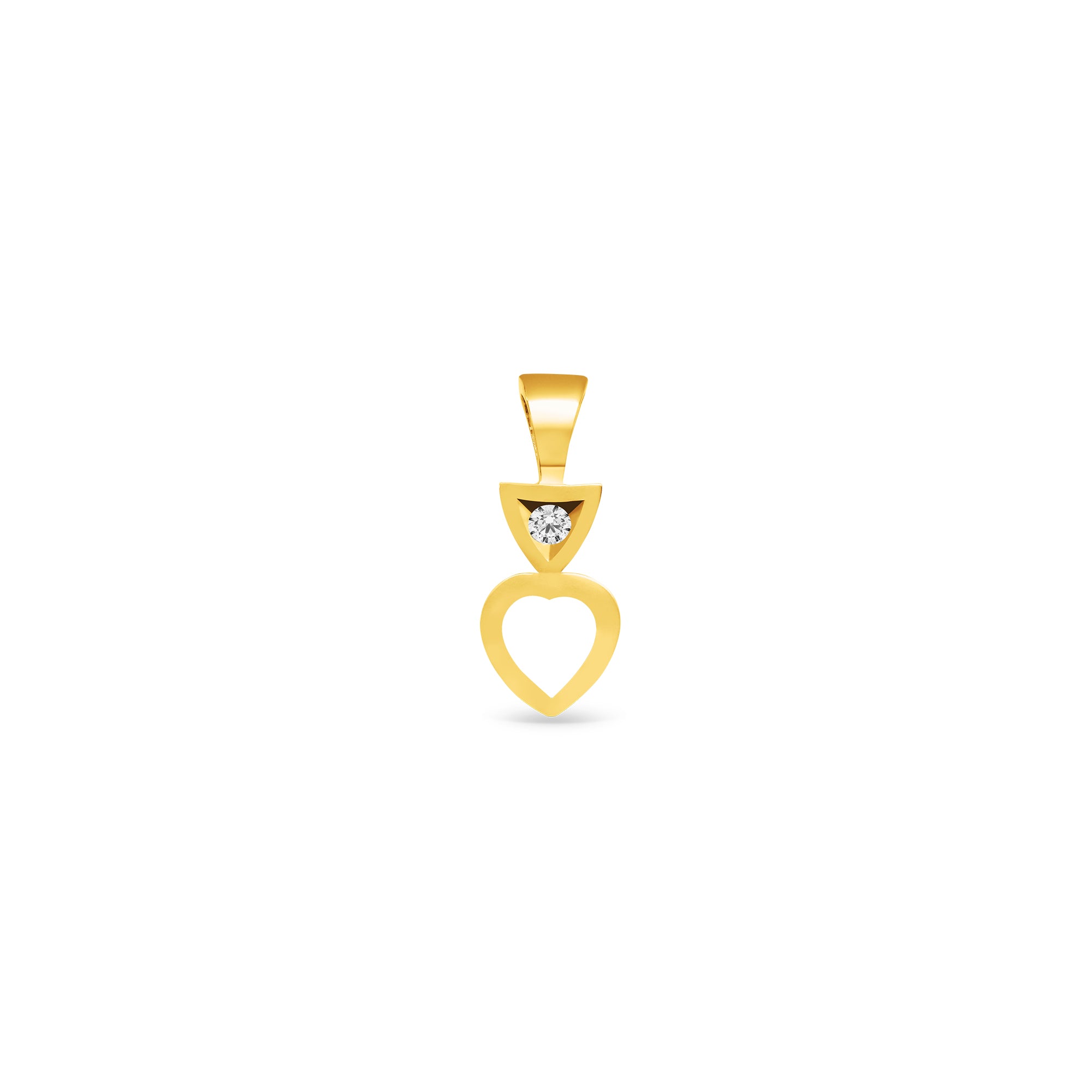 Cupid diamond pendant in gold