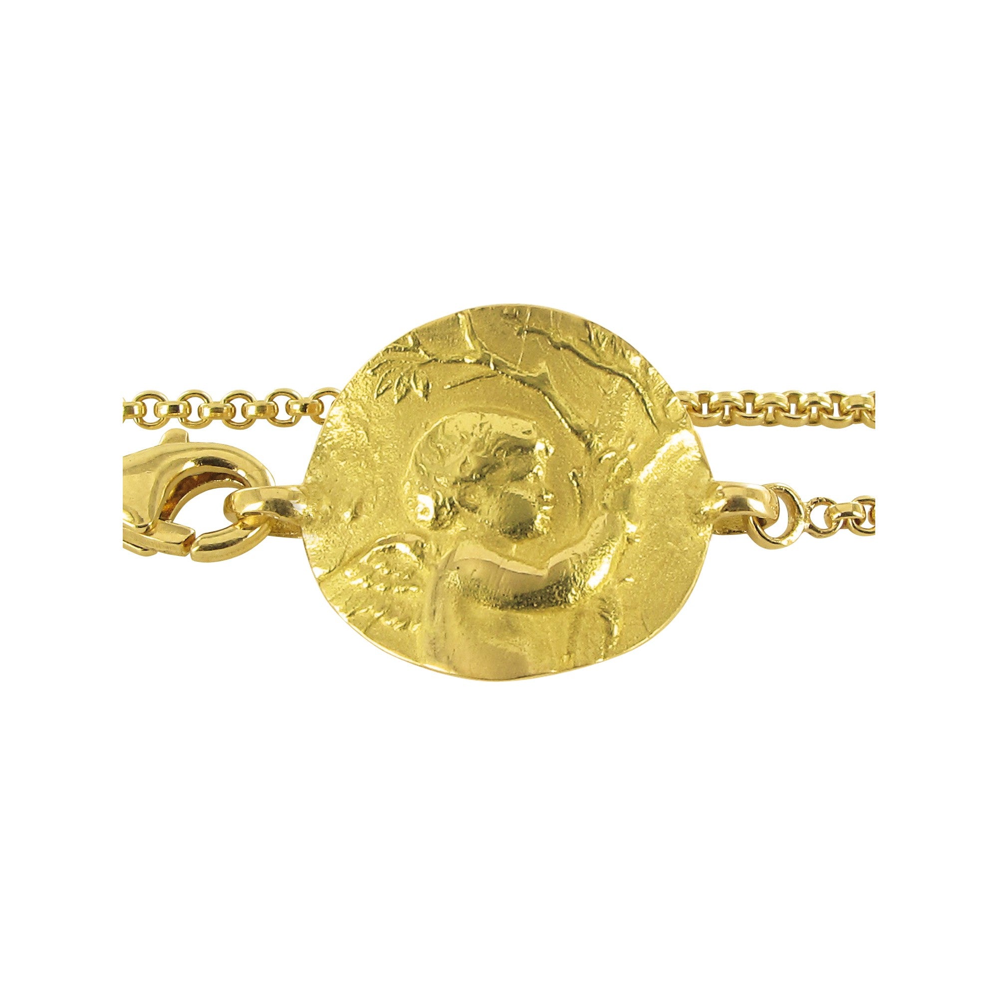 13 cm children's gold angel gardener chain bracelet Tournaire