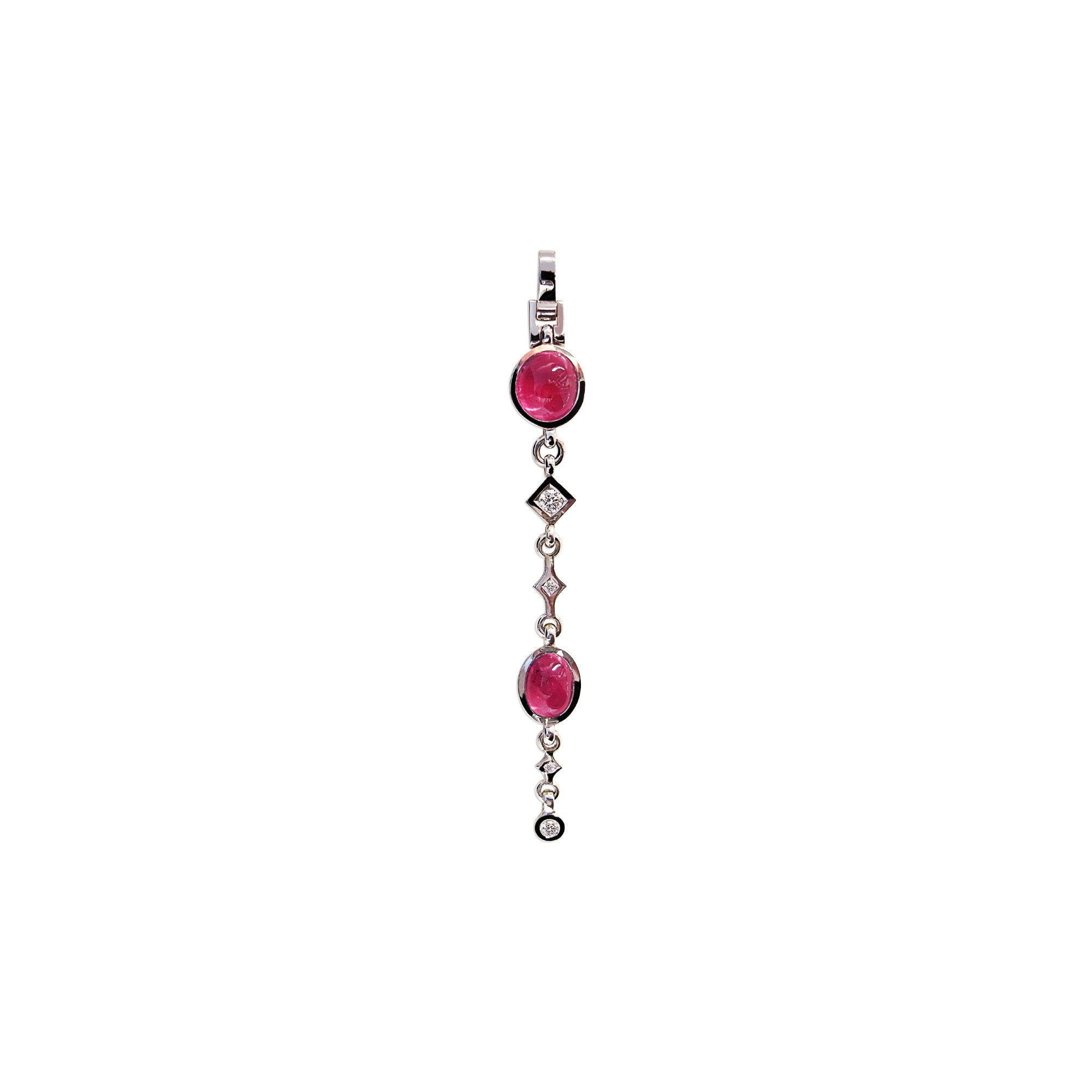 Pendentif rubellites roses Gourmandise