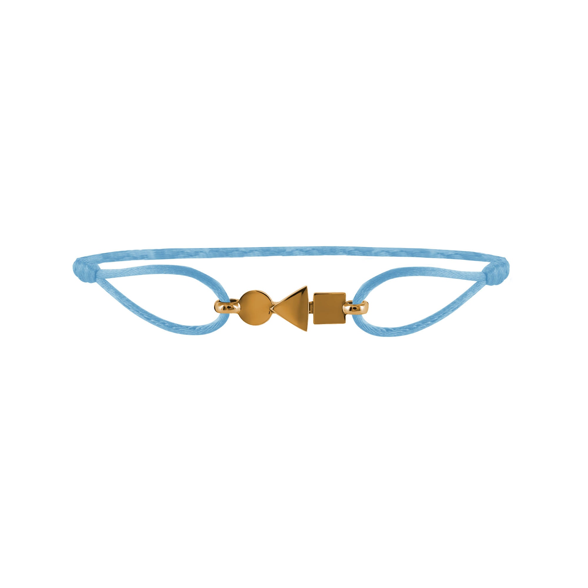 Bracelet Trilogie plein en or Tournaire