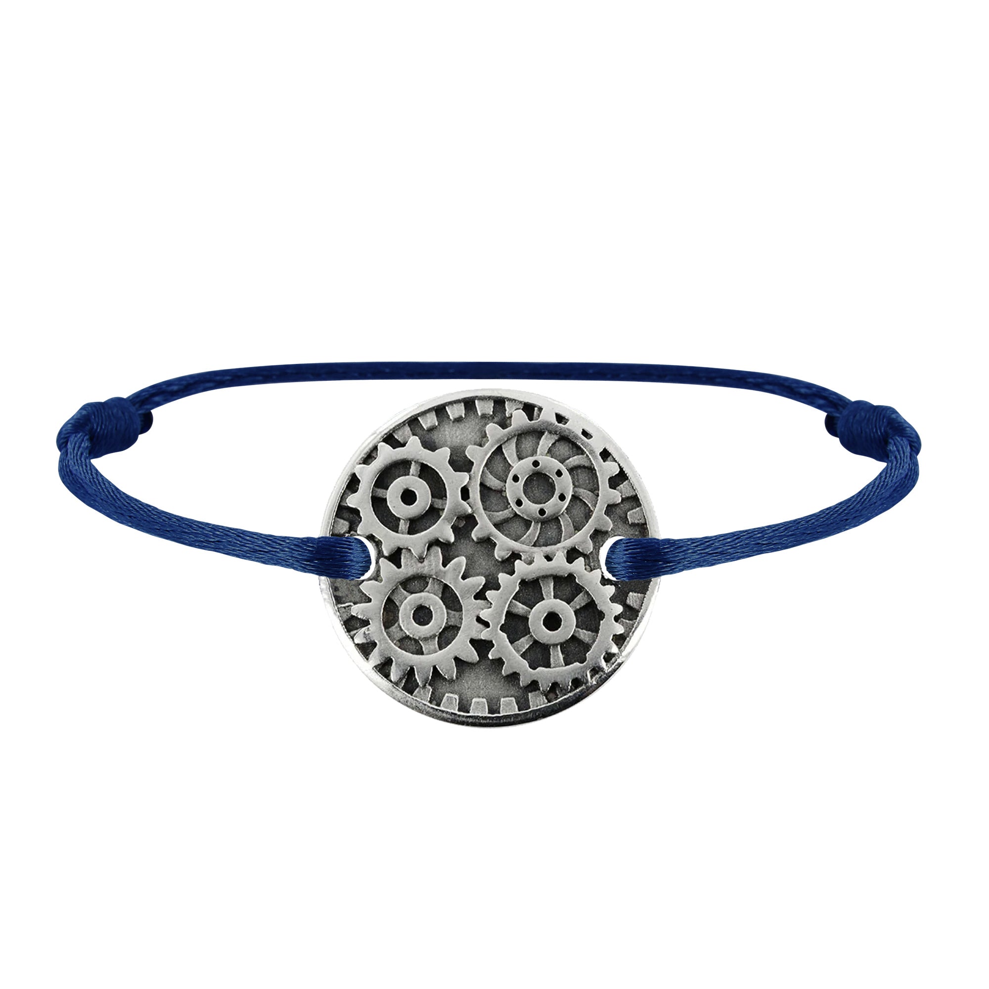 Bracelet lien Engrenages en argent