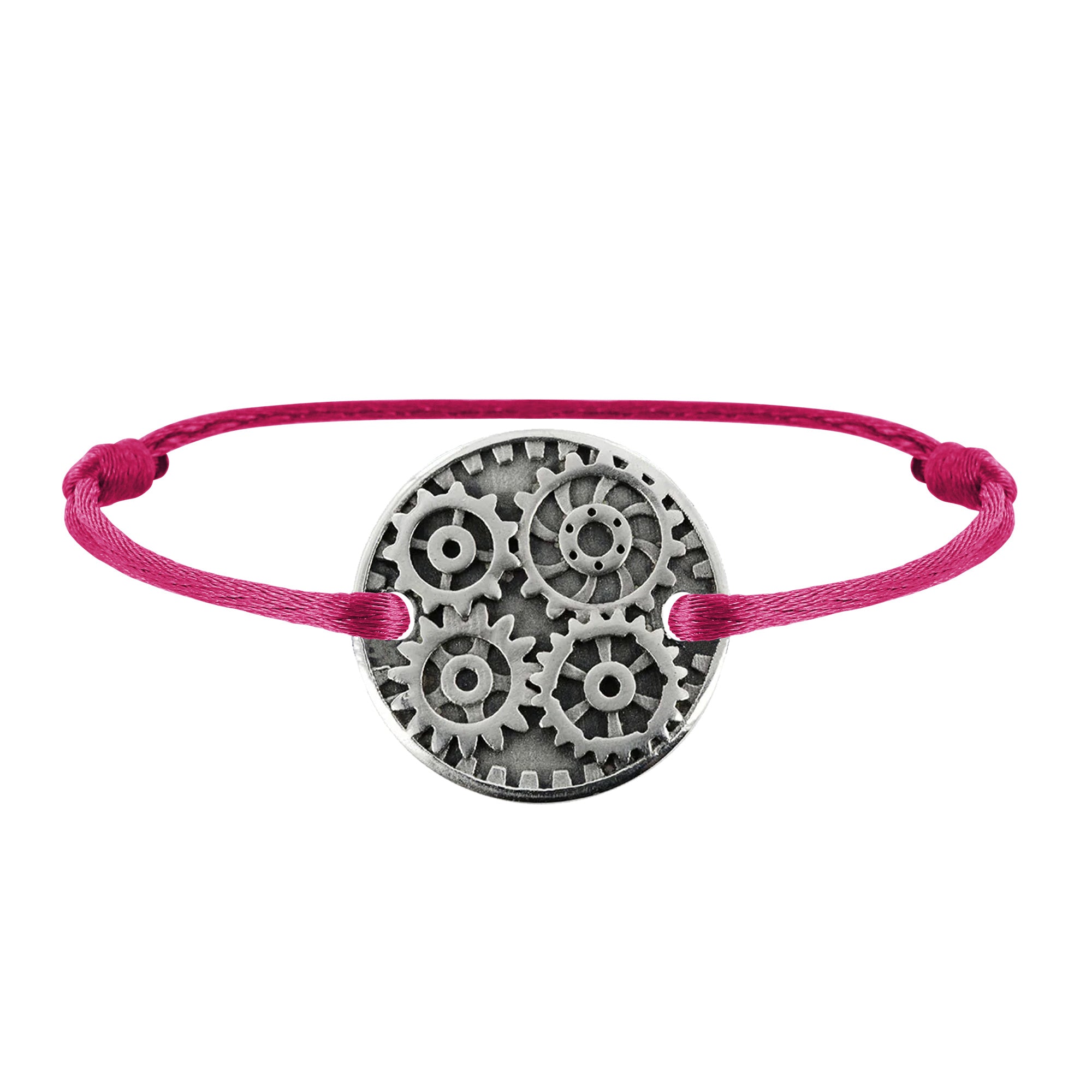Bracelet lien Engrenages en argent