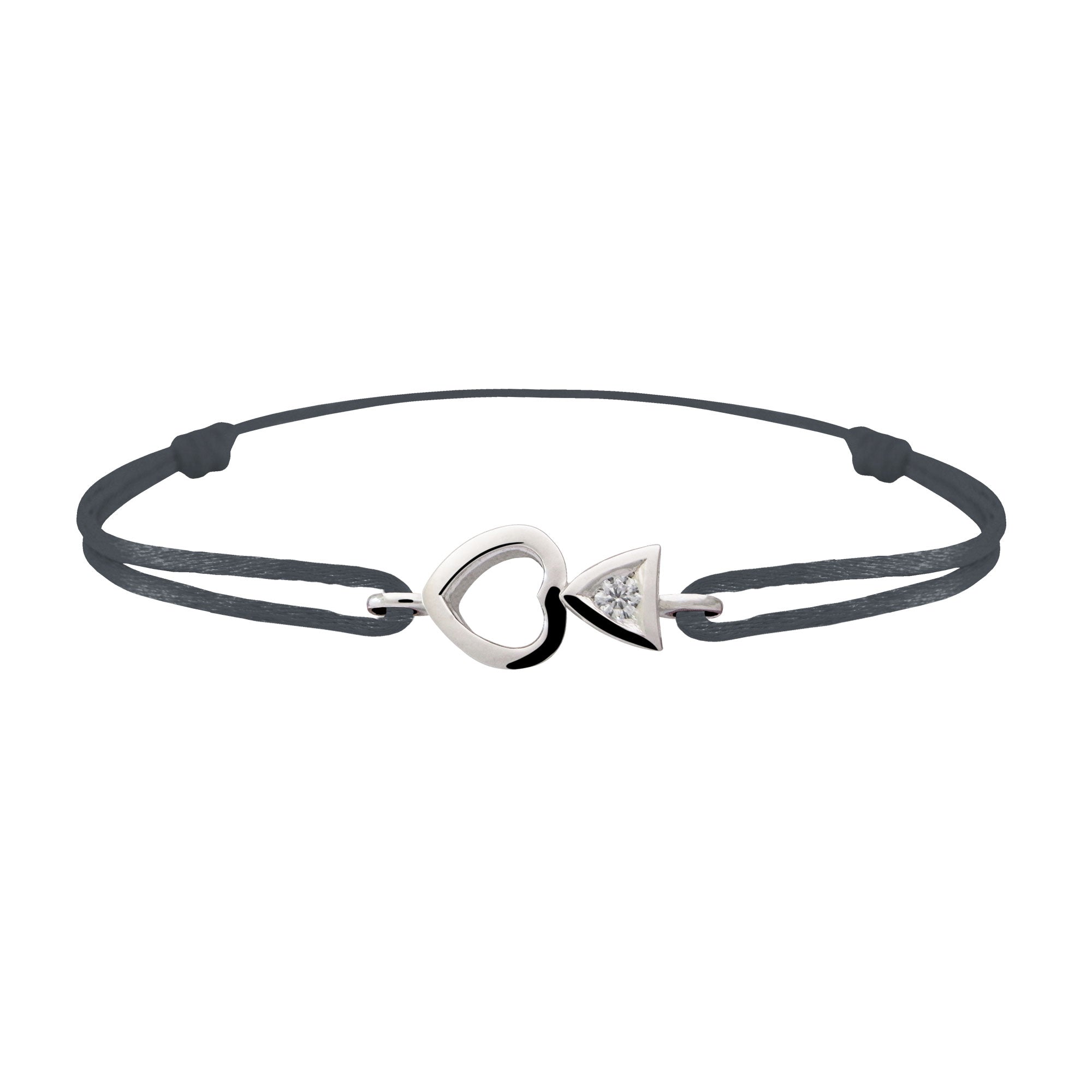 Link bracelet Tournaire "cupidon cœur" gold and diamond